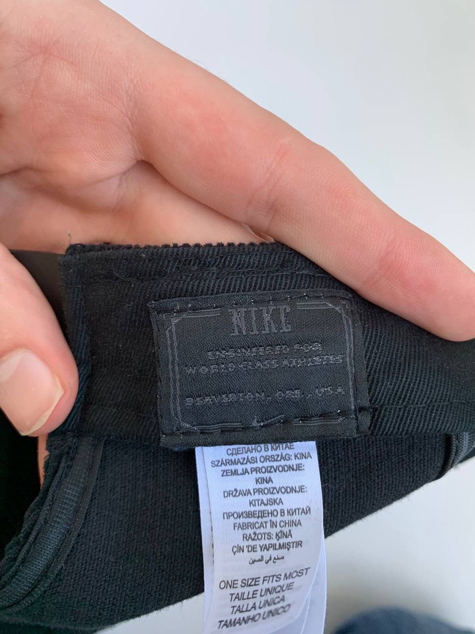Nike × Vintage Vintage Nike Cap Velvet Corduroy Swoosh 90s Metal Logo Size ONE SIZE - 8 Thumbnail