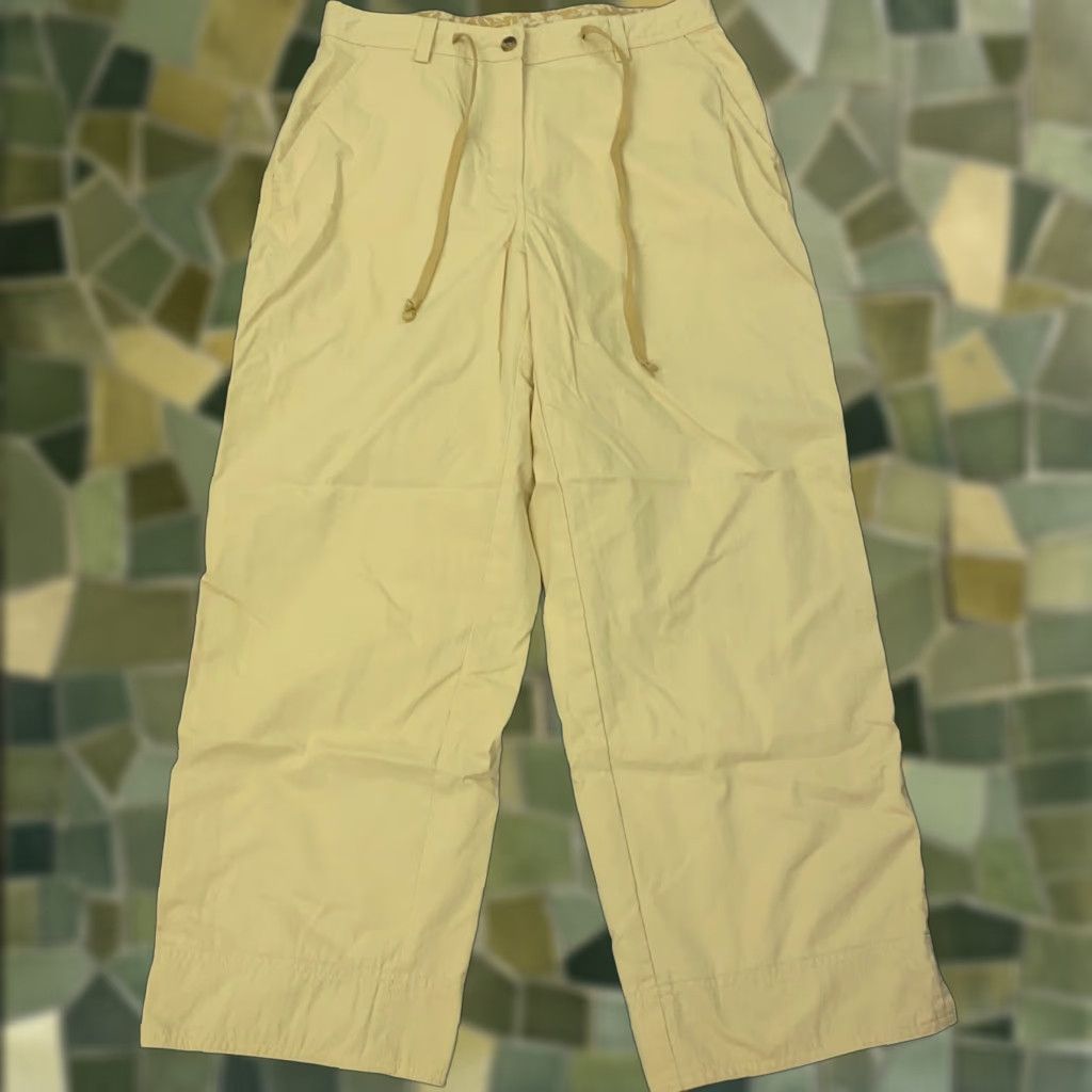 Vintage LL Bean Pants Womens Size 12 Beige Cropped Drawstring Size 30" / US 8 / IT 44 - 1 Thumbnail