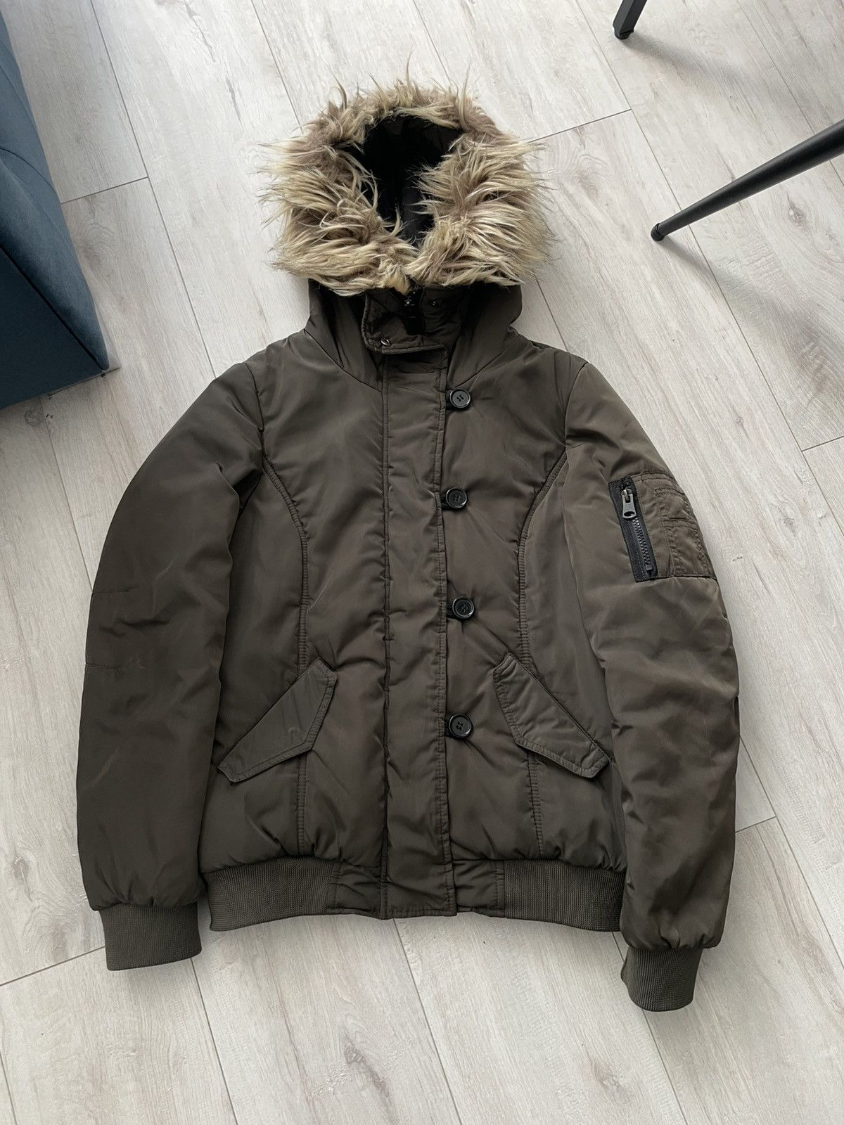 Vintage Vintage Y2K Fur Bomber Avant Garde 00’s Size M / US 6-8 / IT 42-44 - 2 Thumbnail