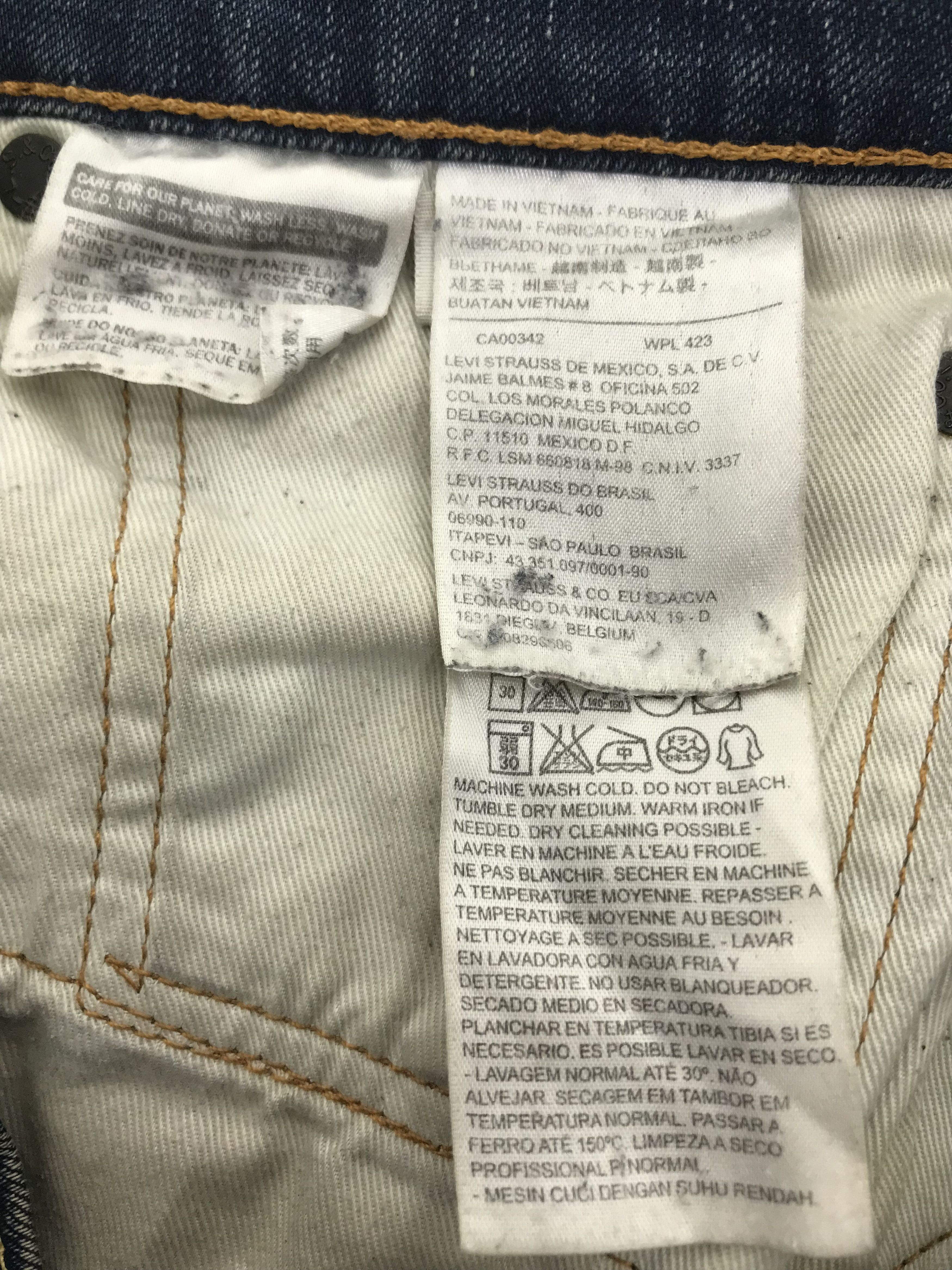 Levi's Vintage Levi's 511 Slim Cut Jeans Distressed Denim Size US 34 / EU 50 - 13 Thumbnail
