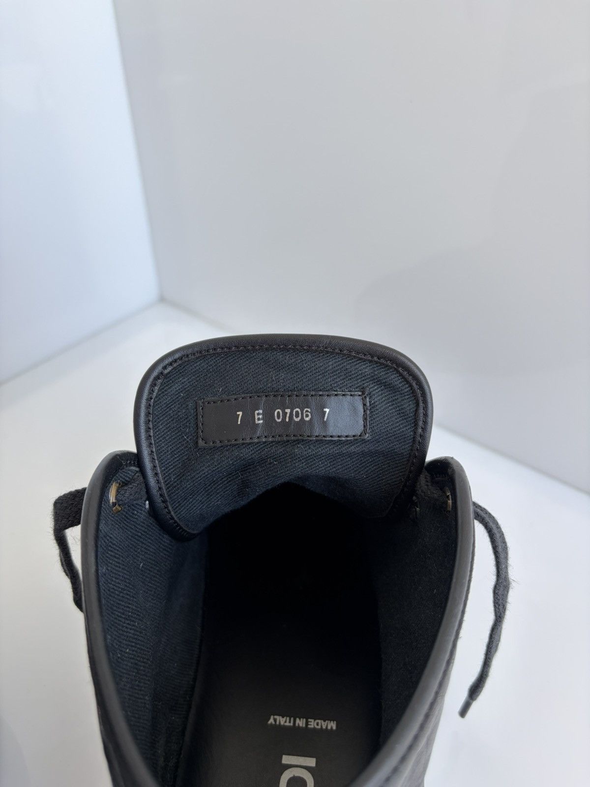 Fendi Fendi FF Black Leather High-Top Sneakers Shoes US8 EU41 Size US 8 / EU 41 - 10 Thumbnail