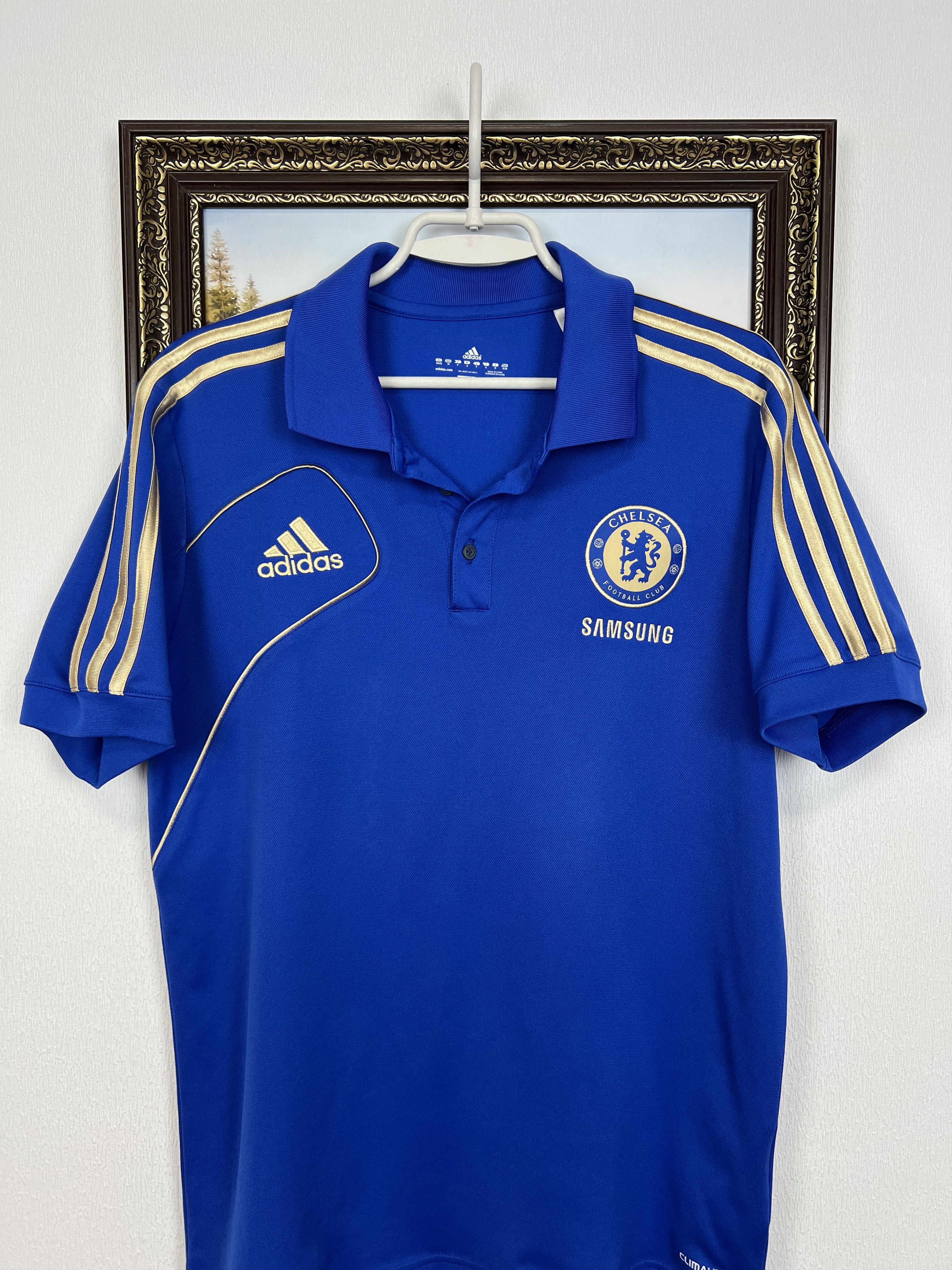 Adidas Vintage Chelsea Football Train Shirt Soccer Polo Tee Hype Size US M / EU 48-50 / 2 - 2 Thumbnail