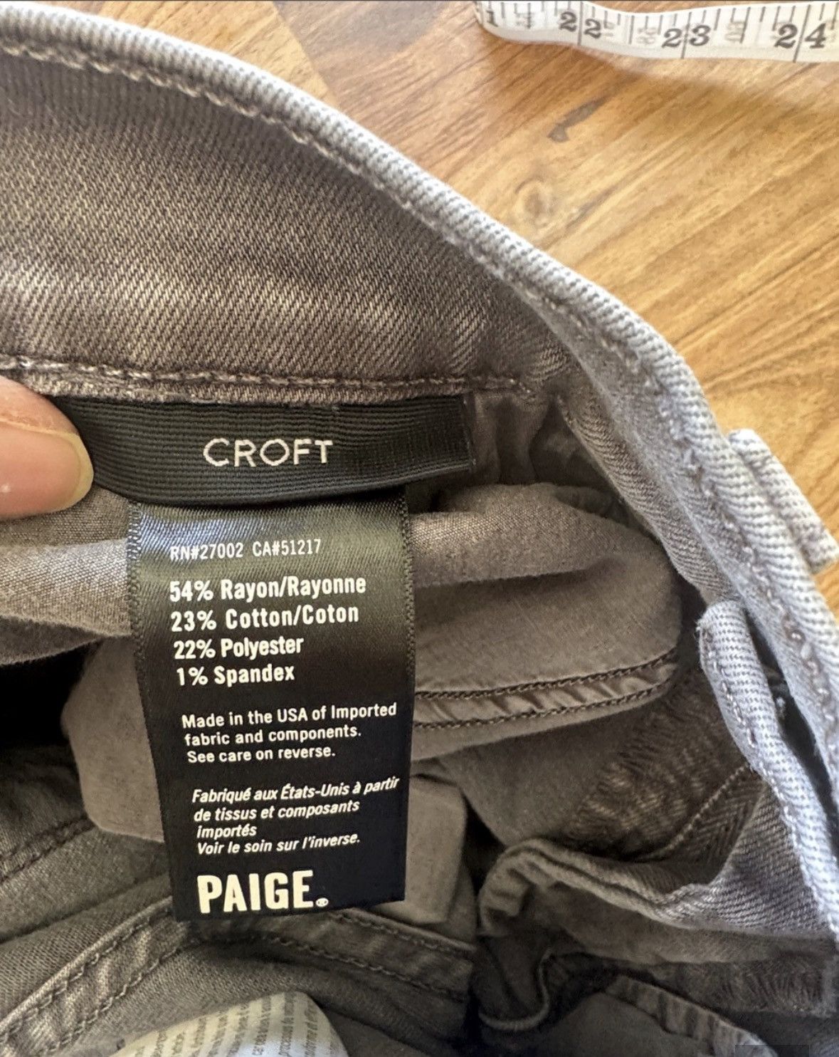 Paige Paige Croft Jeans, slim fit Size US 29 - 7 Thumbnail