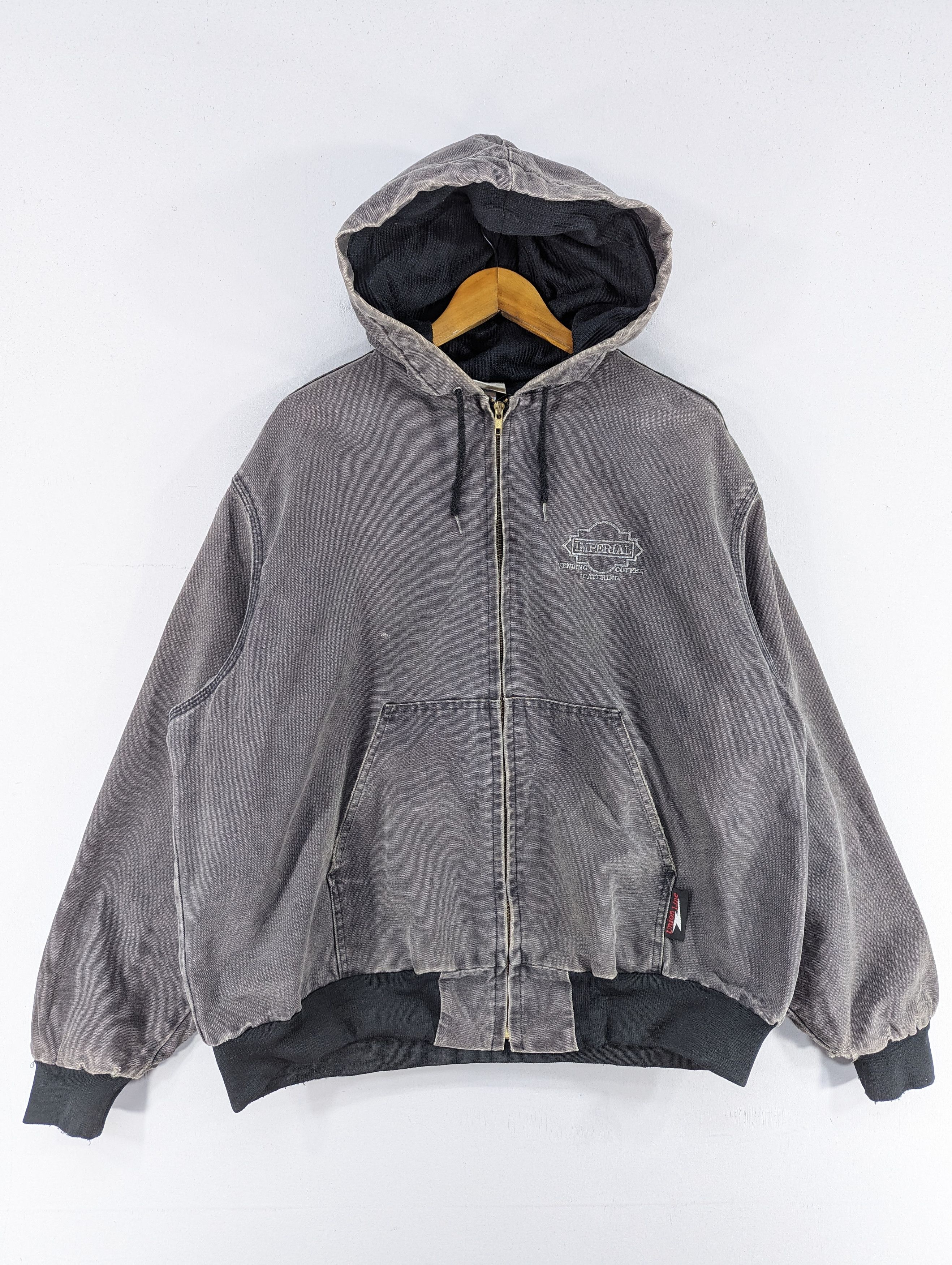 Vintage Vintage Union Line Duck Canvas Distressed Jacket Hooded Size US XL / EU 56 / 4 - 3 Thumbnail