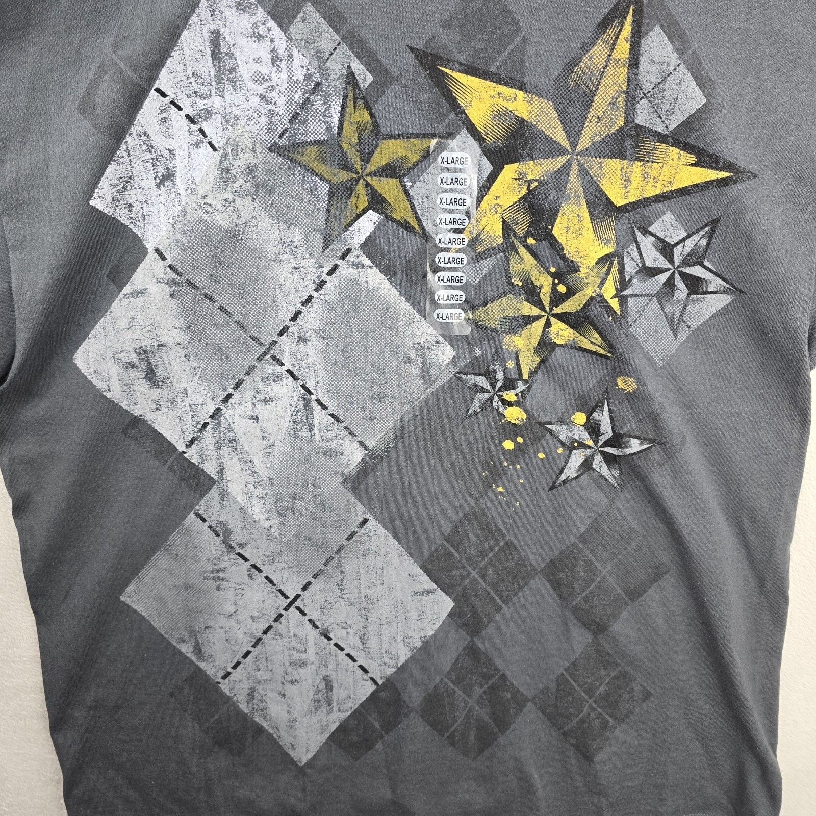 Other Vtg Y2K Hybrid Tee Shirt XL Stars Argyle Pinkman Grunge Size US XL / EU 56 / 4 - 2 Thumbnail