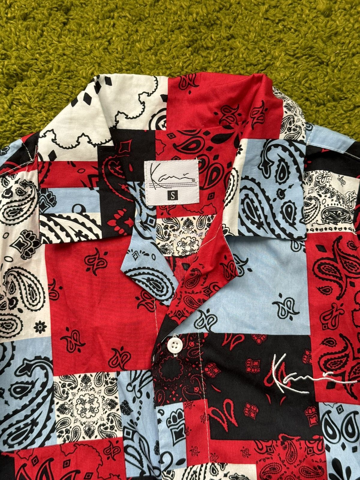Karl Kani × Vintage Karl Kani bandana pattern camp collar shirt + shorts suit Size US S / EU 44-46 / 1 - 3 Thumbnail