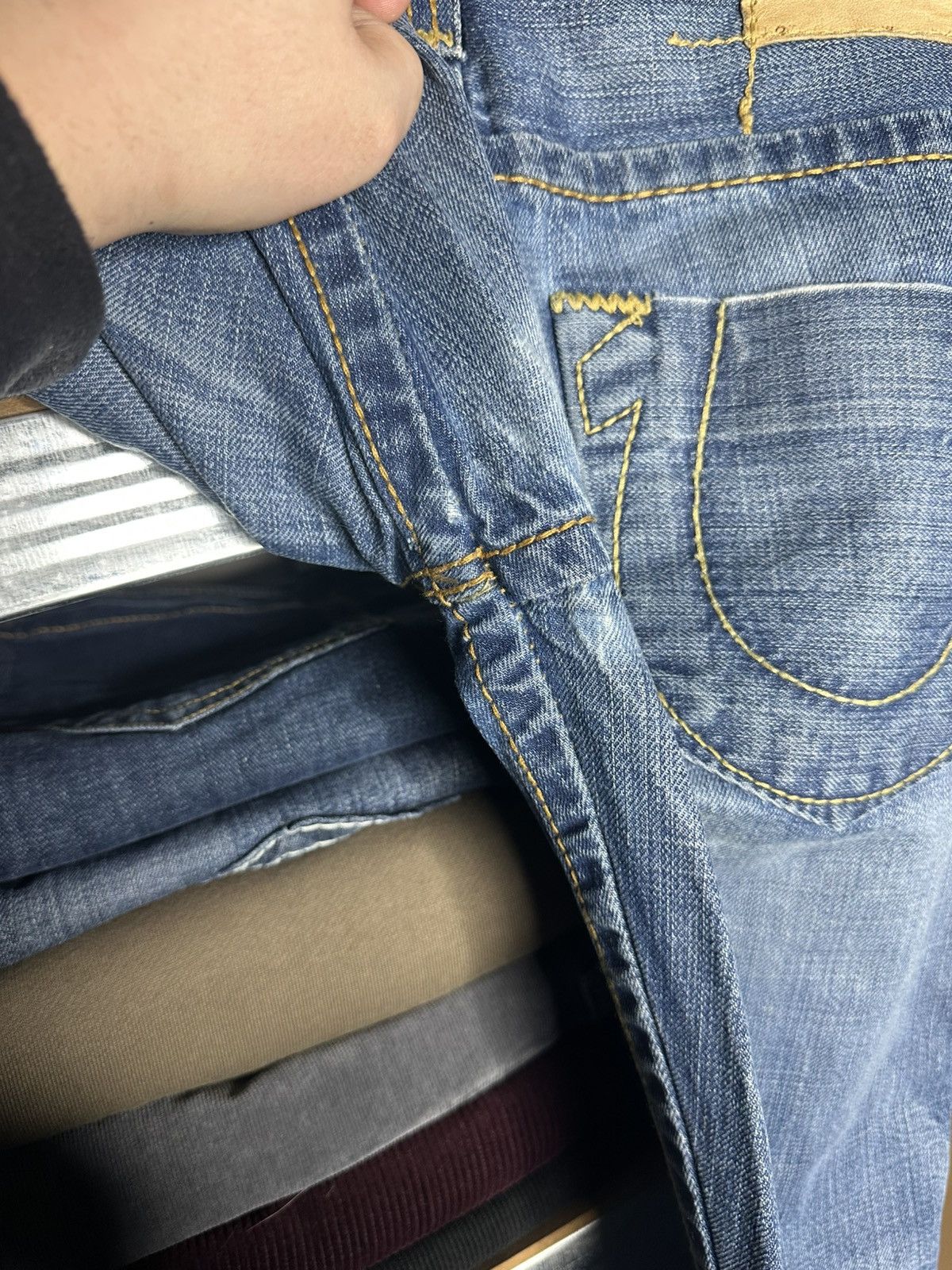 True Religion True Religion Flared Bootcut Blue Denim Jeans Size 28 Size 28" / US 6 / IT 42 - 11 Thumbnail