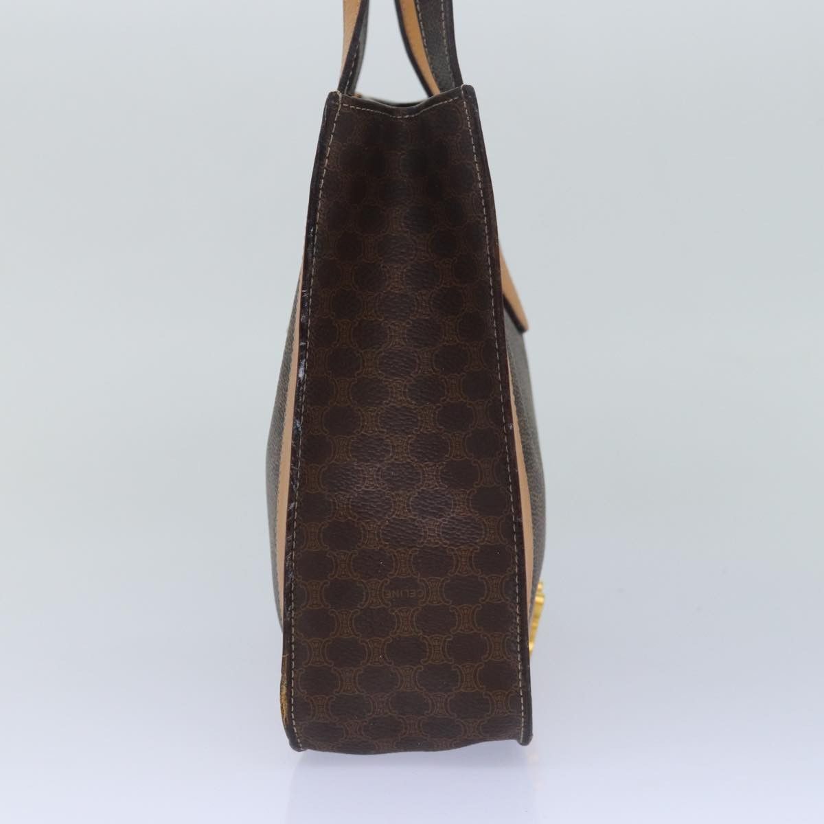 Celine CELINE Macadam Canvas Hand Bag Pvc Leather Brown Size ONE SIZE - 5 Thumbnail
