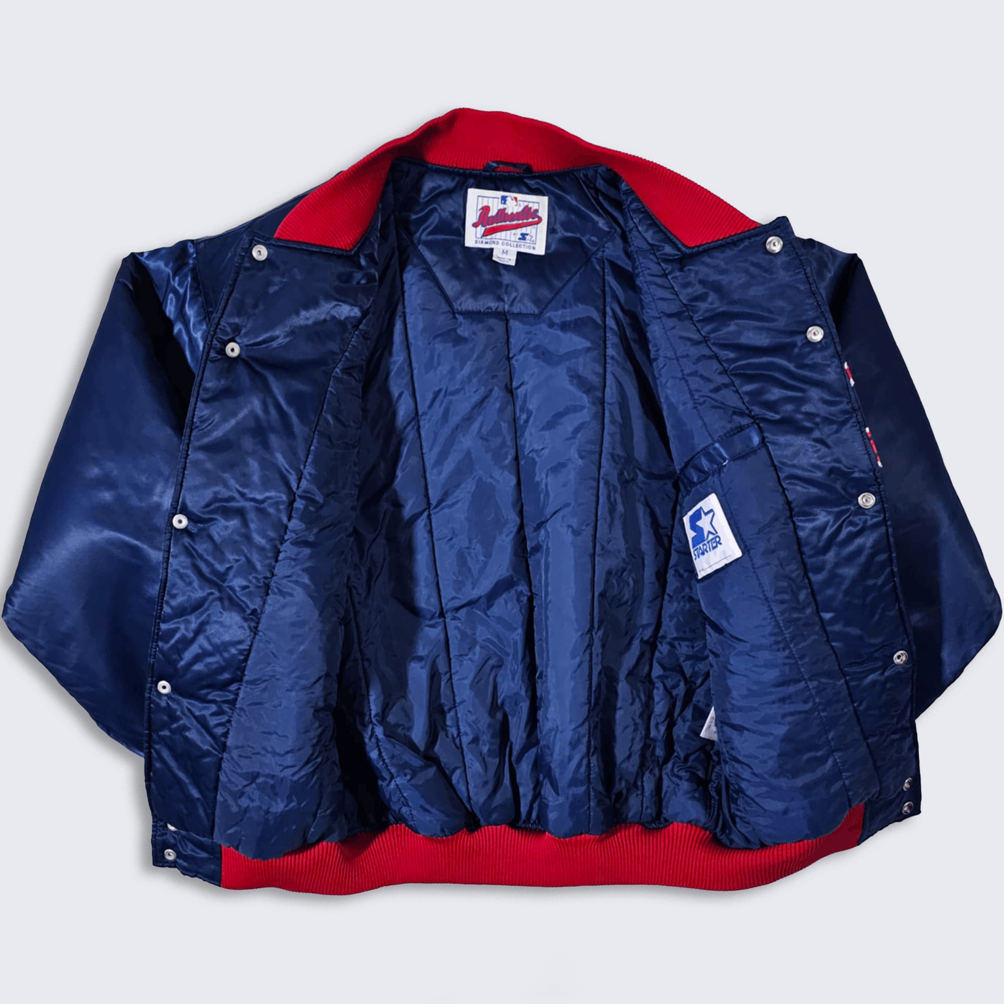 MLB × Starter × Vintage Atlanta Braves Vintage 90s Starter Satin Bomber Jacket Size US M / EU 48-50 / 2 - 3 Thumbnail