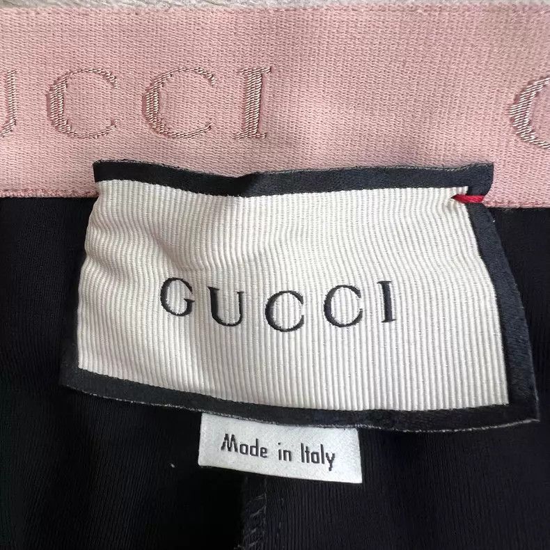Gucci Gucci Size xs Black and pink elastic waist bottom slim trou Size 42" / US 20 - 4 Thumbnail