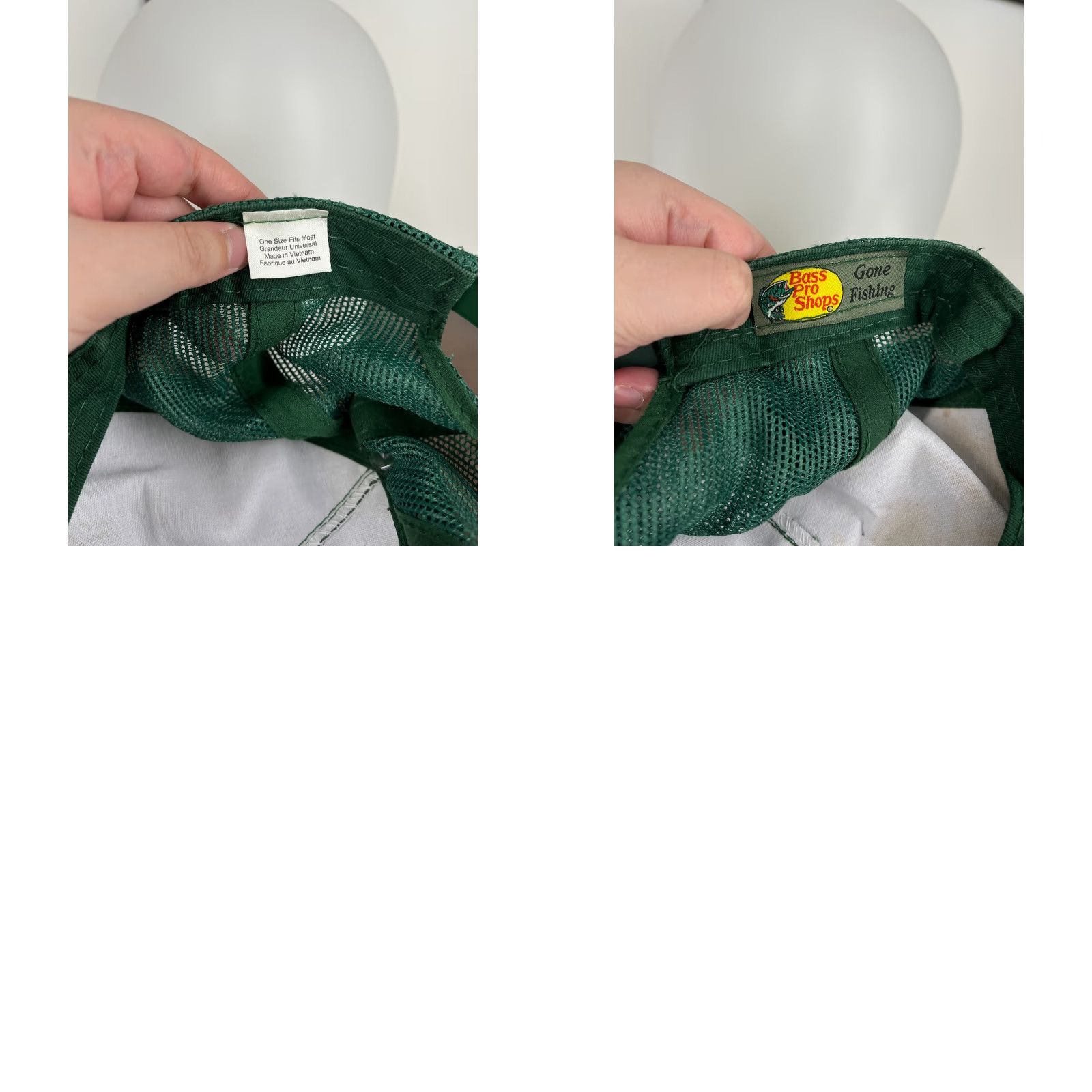 Bass Pro Shops Bass Pro Shops Hat Cap Snap Back Adult Green Trucker Hat Twill Cotton Fish Camp Hike Adjustable One Size Men Green 90s? Size ONE SIZE - 9 Thumbnail