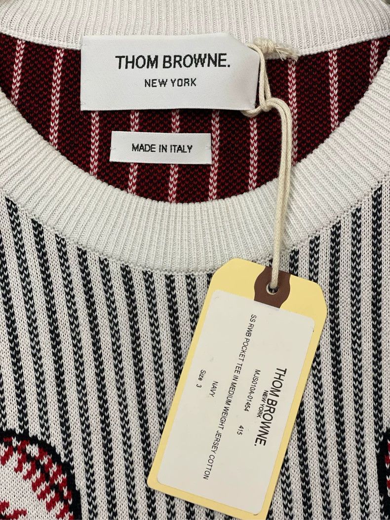 Thom Browne Thom browne White vertical stripe ace tennis limited editio Size US L / EU 52-54 / 3 - 5 Thumbnail