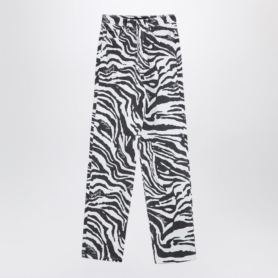o1d2blof0924 Zebra Print Jeans in Black & White