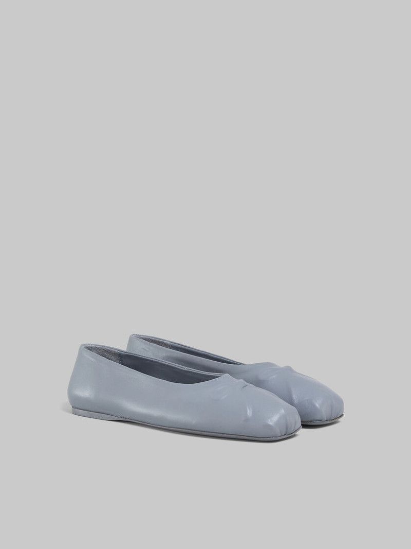 Marni o1w1db11225 Nappa Leather Flats in Grey Size US 10 / IT 40 - 2 Thumbnail