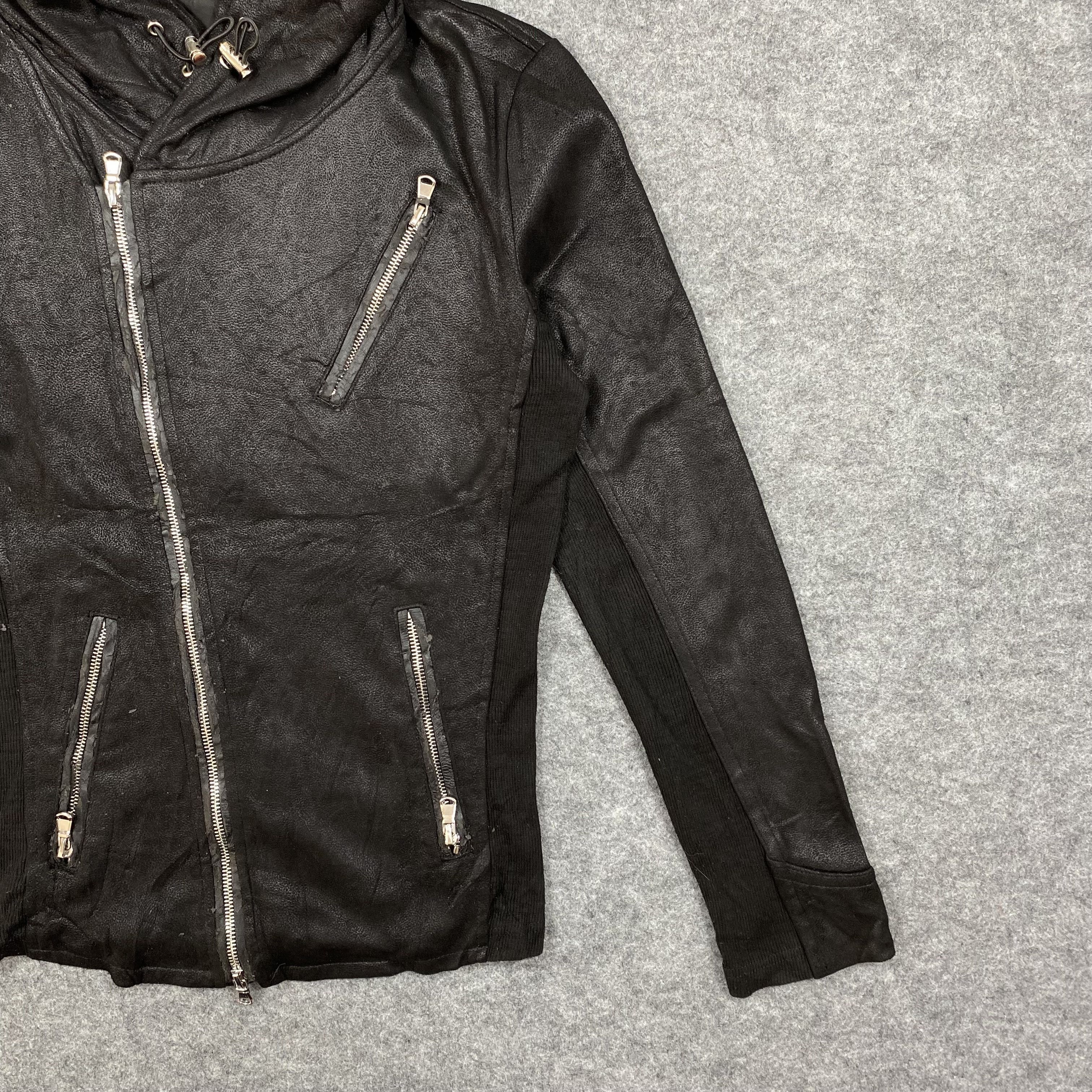 If Six Was Nine JOHNNYWOLF AW23 Asymmetric Biker Hooded Jacket-J656 Size US S / EU 44-46 / 1 - 5 Thumbnail