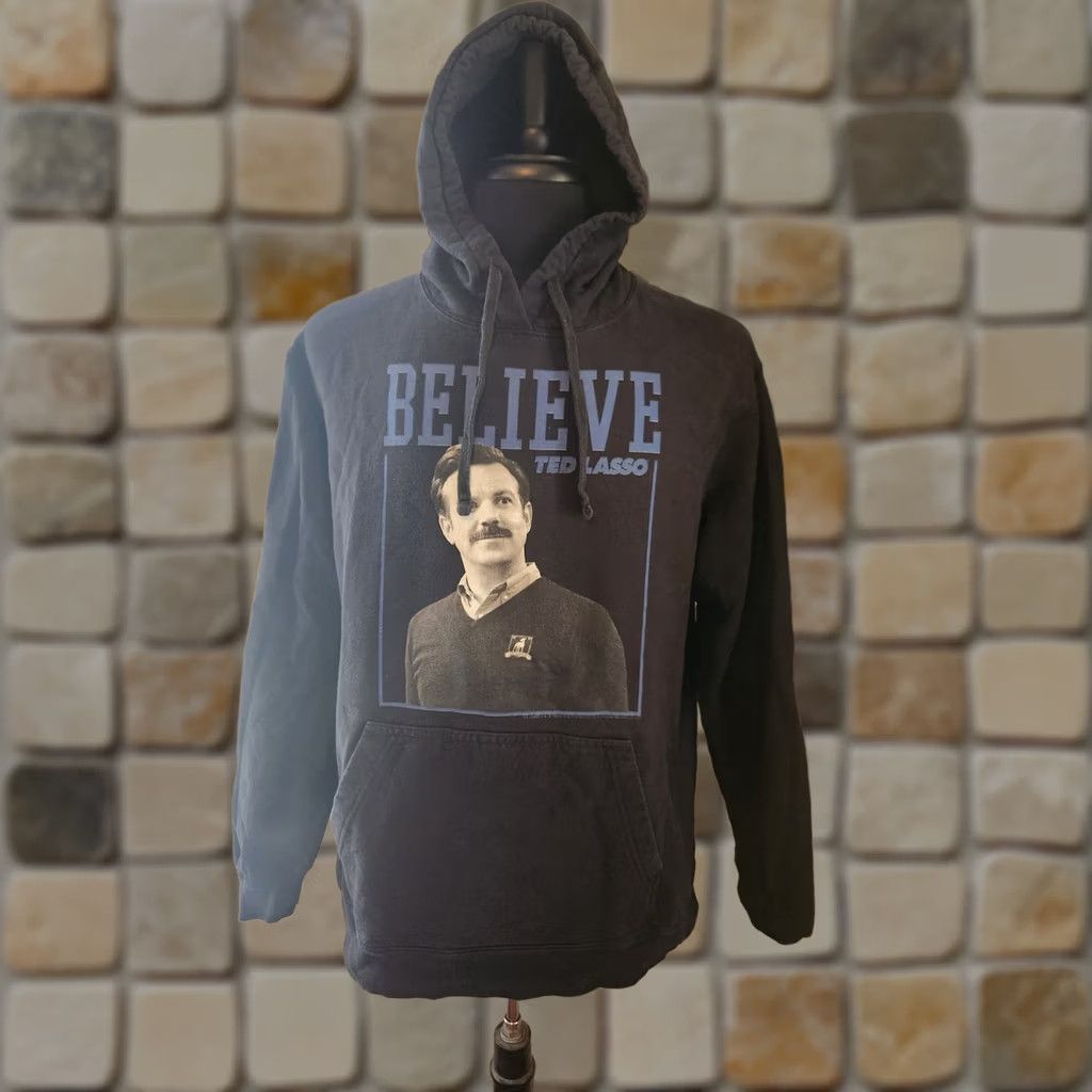 Port & Company Ted Lasso Believe Hoodie Black Sweatshirt Adult Large Men Size US L / EU 52-54 / 3 - 1 Thumbnail