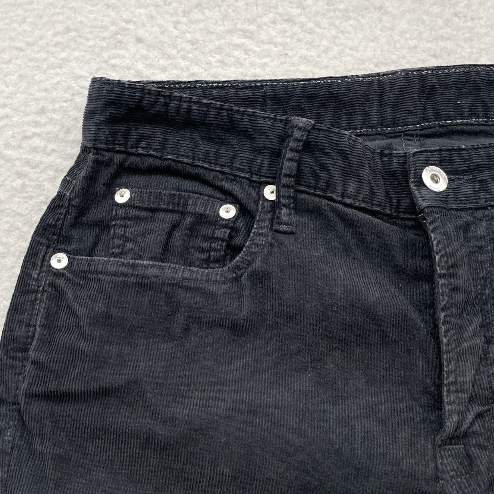 Bonobos Bonobos Black Corduroy Pants Mens 31x30 Slim Fit 5-Pocket Stretch USA Made Cords Size US 31 - 3 Thumbnail
