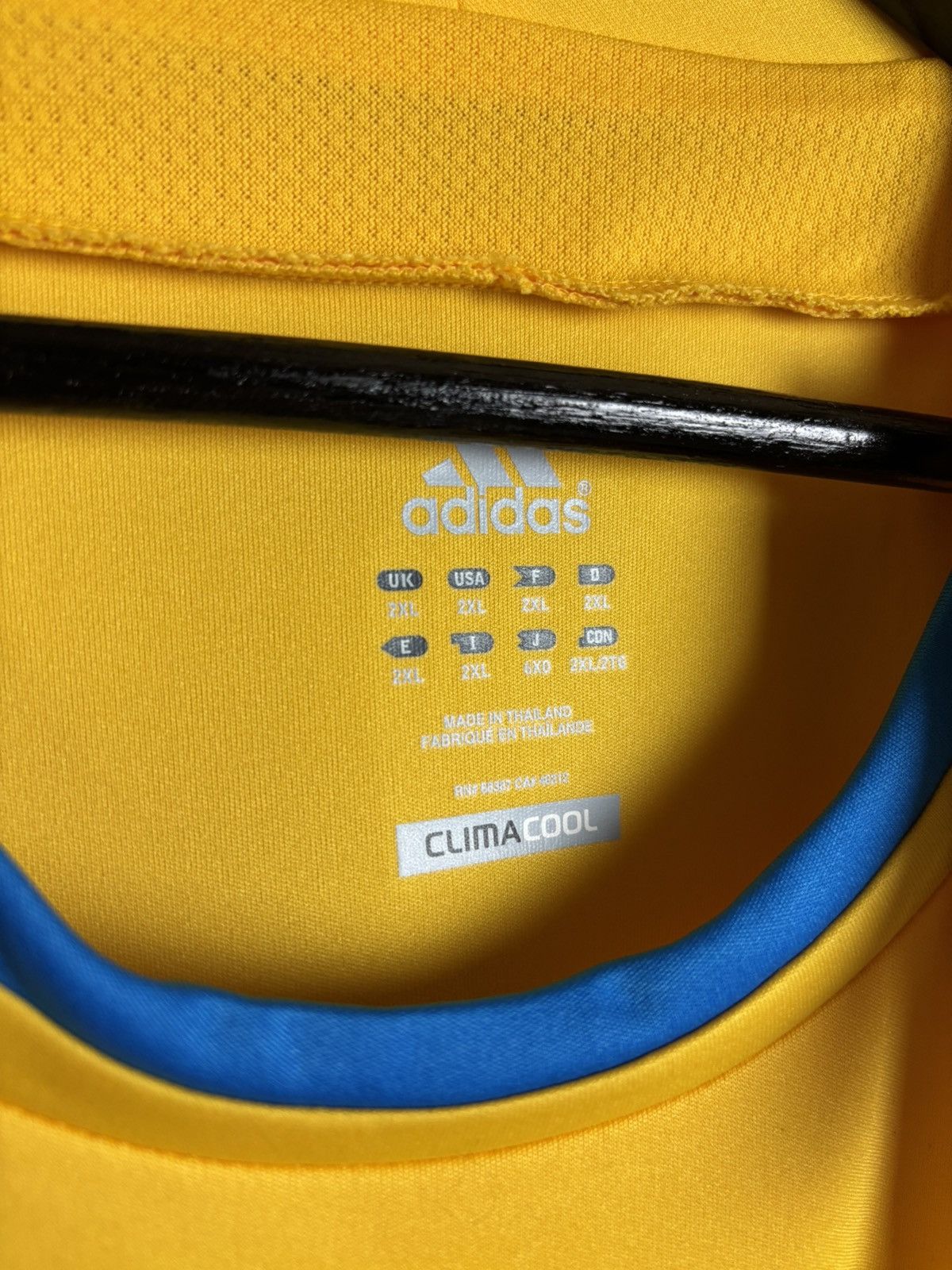 Adidas NWT Adidas Ukraine 2012 Home Kit Soccer Football Jersey XXL Size US XXL / EU 58 / 5 - 6 Thumbnail