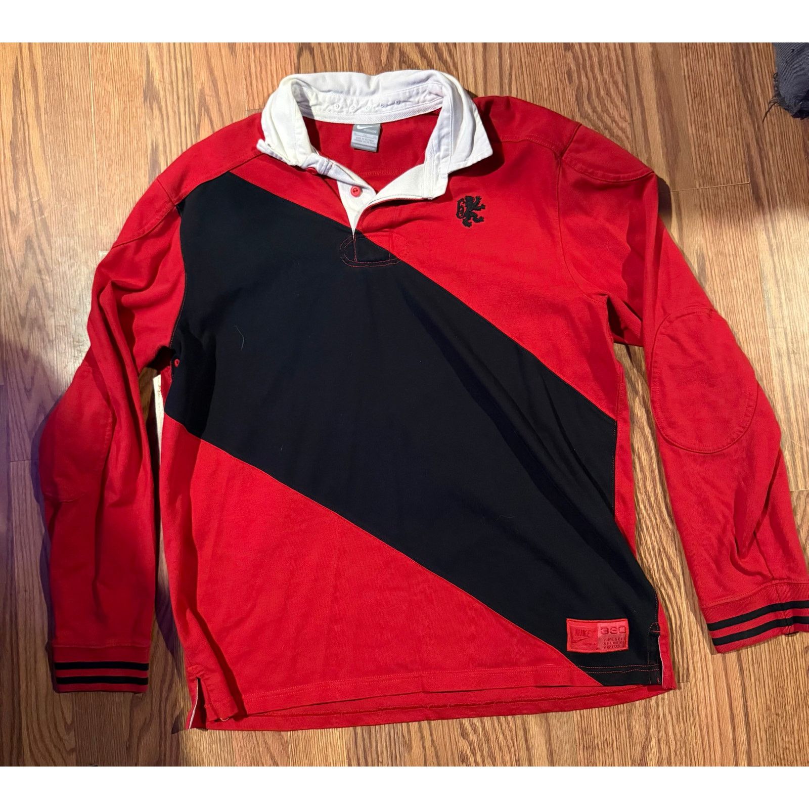 Nike True Vintage Nike Longsleeve Rugby Size US L / EU 52-54 / 3 - 1 Thumbnail