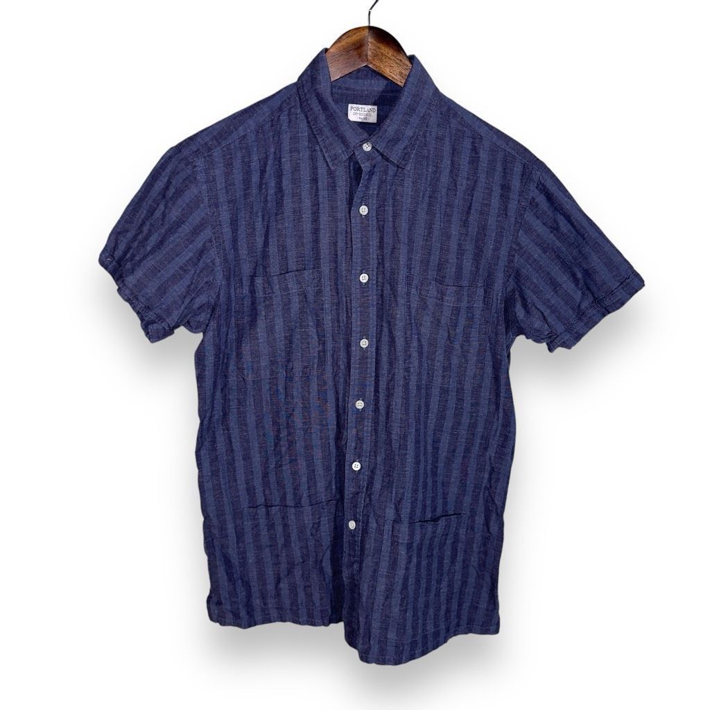 Other Portland Dry Goods Navy Striped S/S Cotton & Cashmere Guayab Size US M / EU 48-50 / 2 - 1 Thumbnail
