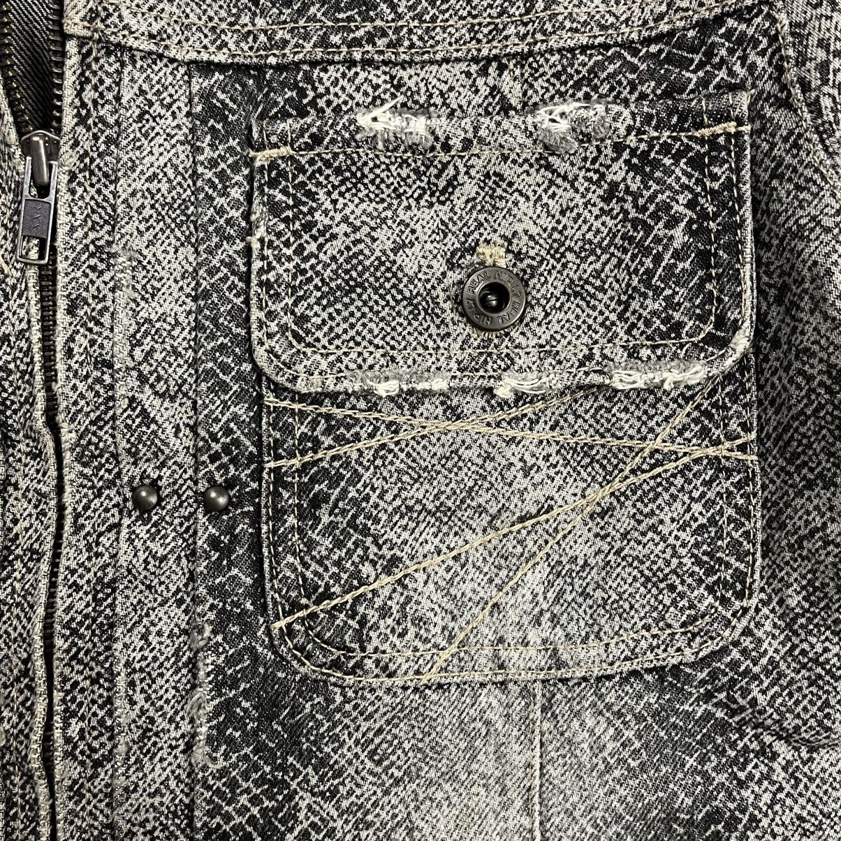 1990s L7 Real Hip - Cyber Reptilian Denim Jacket