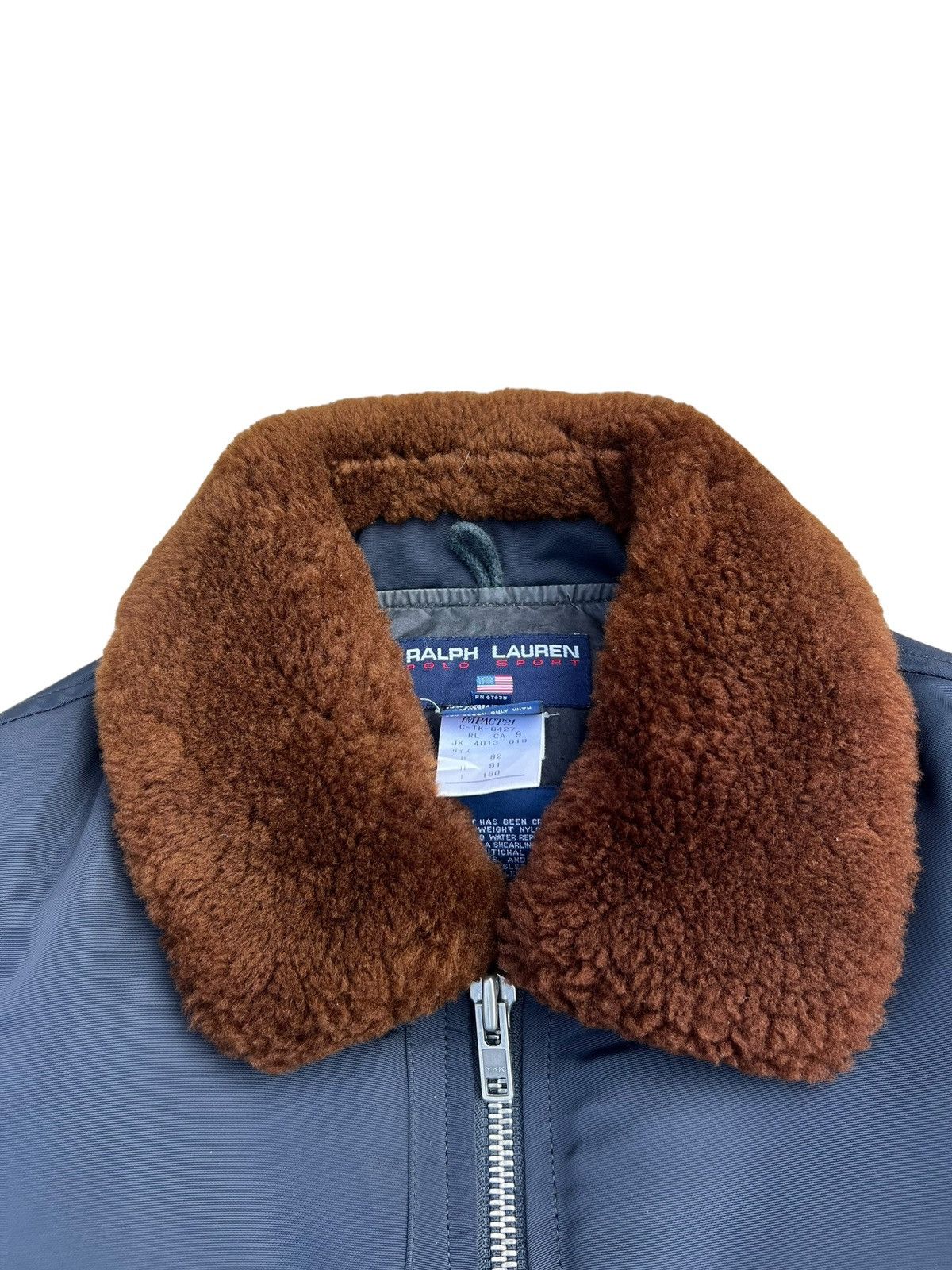 Vintage 90s RL Polo Sport Down Puffer Bomber Jacket
