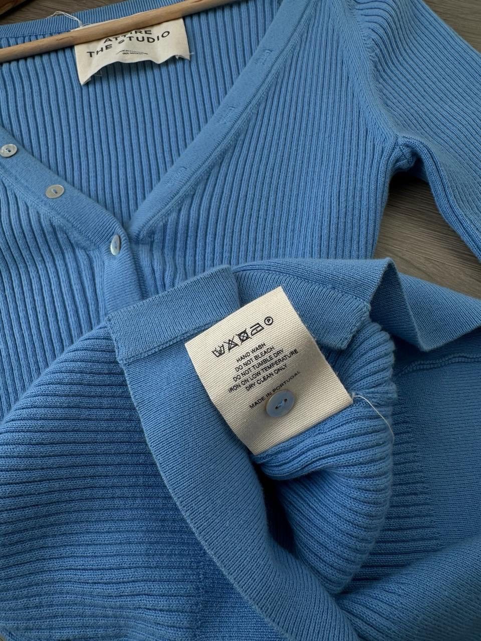 Japanese Brand × Vintage Vintage Knitwear The Studio Blue Cardigan Sweater Size S / US 4 / IT 40 - 12 Thumbnail