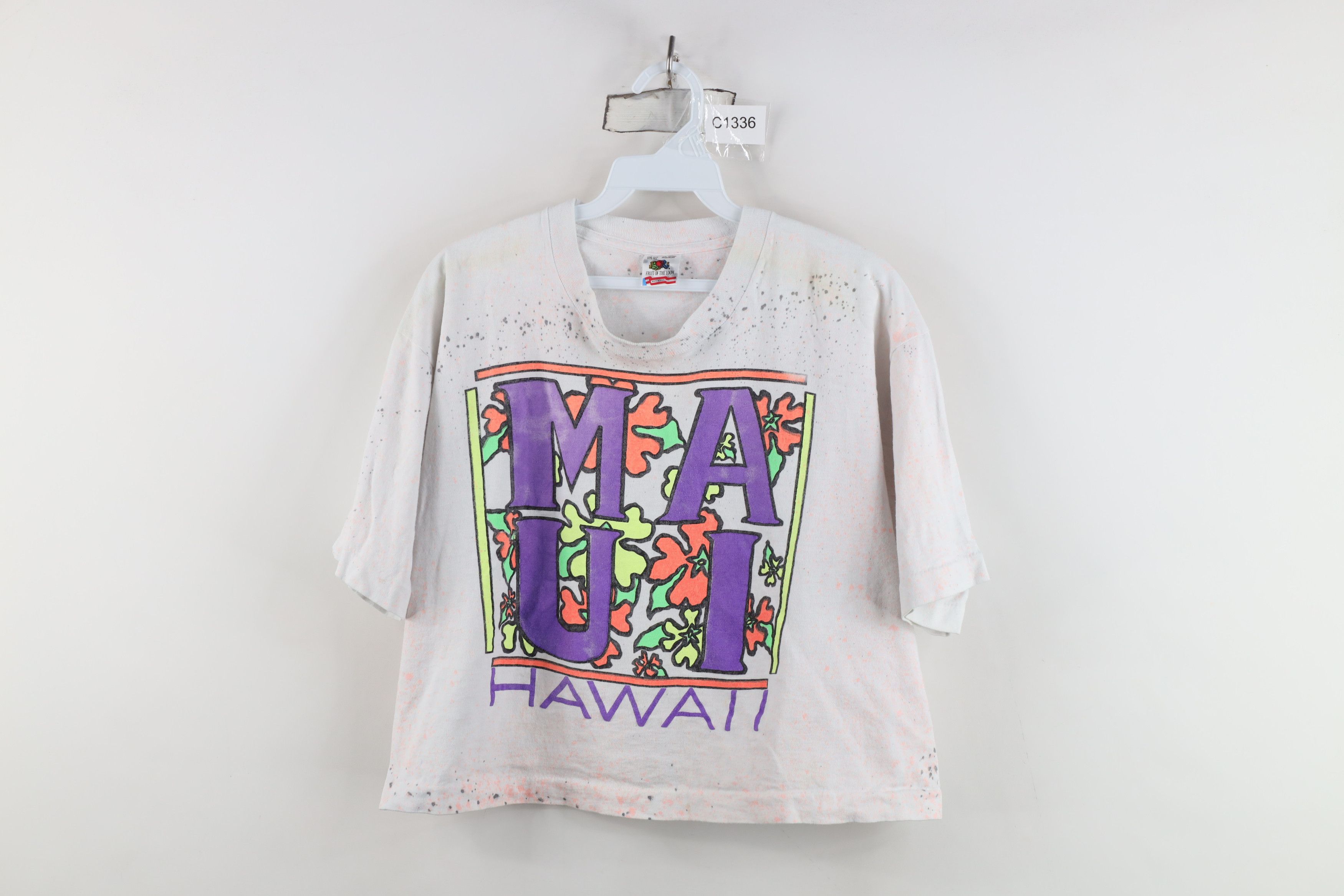Vintage Vintage 90s Streetwear Maui Hawaii Surfing T-Shirt USA Size ONE SIZE - 1 Thumbnail