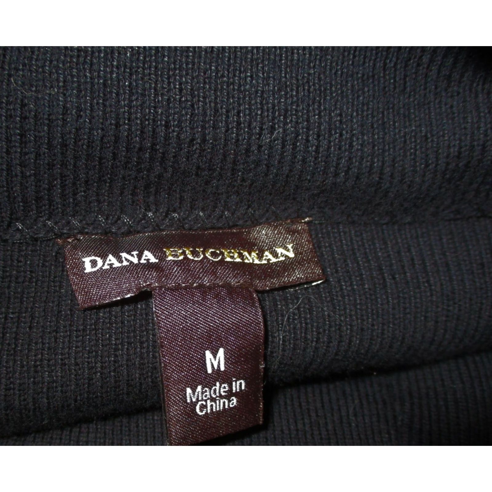 Vintage DANA BUCHMAN Navy Blue Mock Cardigan Sweater Size M Women 3/4 Sleeve Knit Cotton Blend Cardigan, Classic Fit, Button Down, All Seasons Size M / US 6-8 / IT 42-44 - 6 Thumbnail