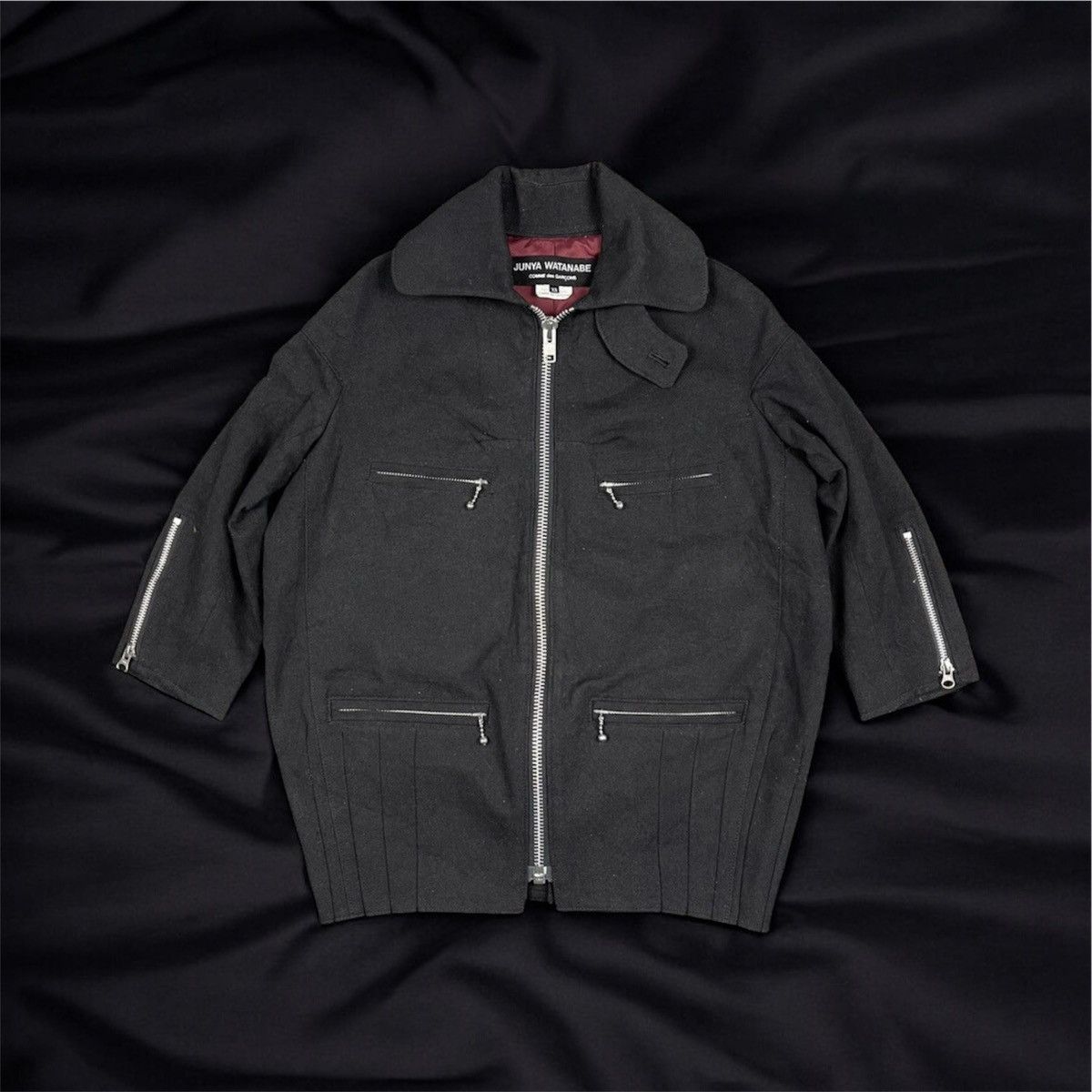 Junya Watanabe AD2011 COMME DES GARÇONS JUNYA WATANABE PLEATED JACKET Size XS / US 0-2 / IT 36-38 - 1 Thumbnail