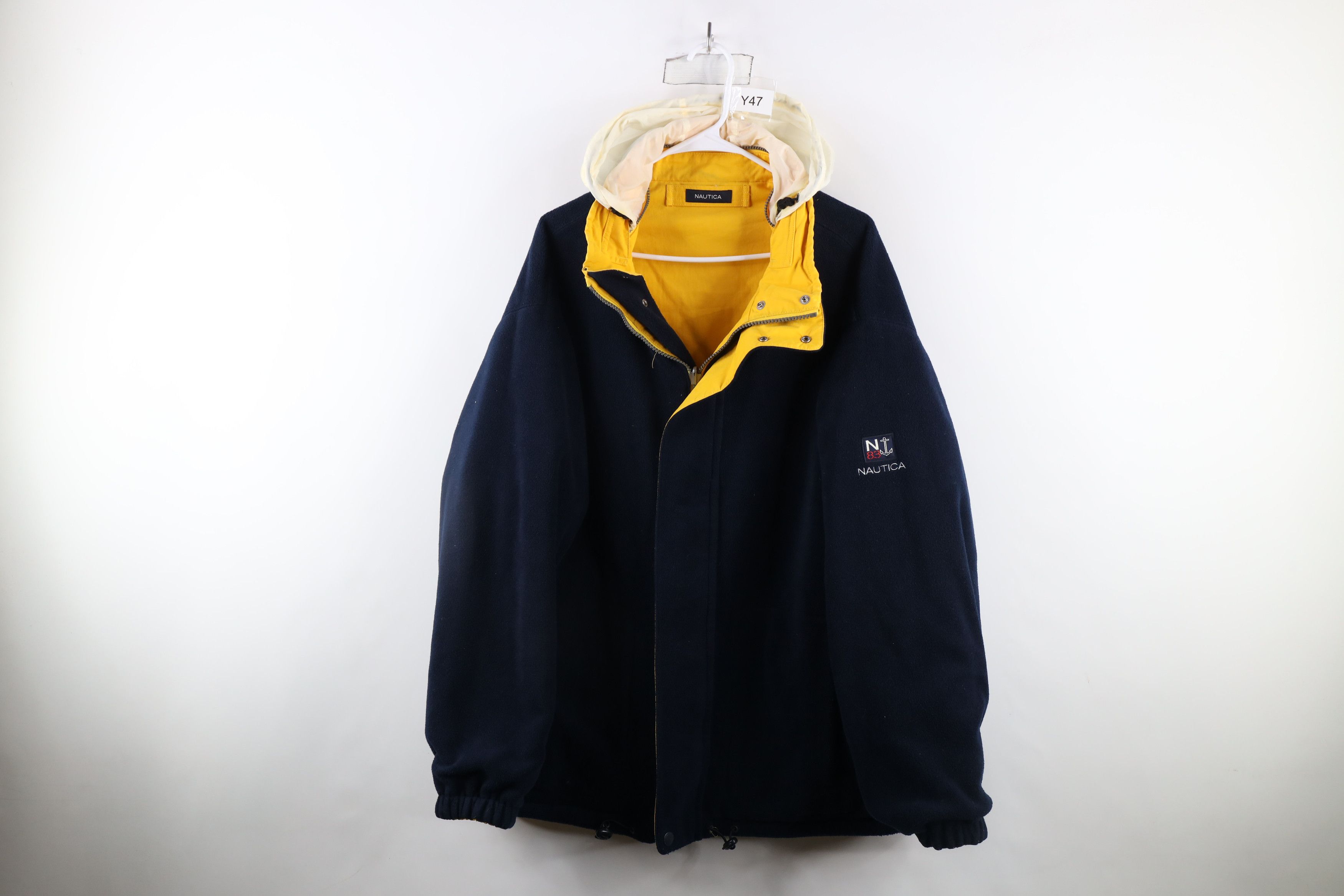 Nautica × Vintage Vintage 90s Nautica Reversible Hooded Sailing Jacket Coat Size US XL / EU 56 / 4 - 1 Thumbnail
