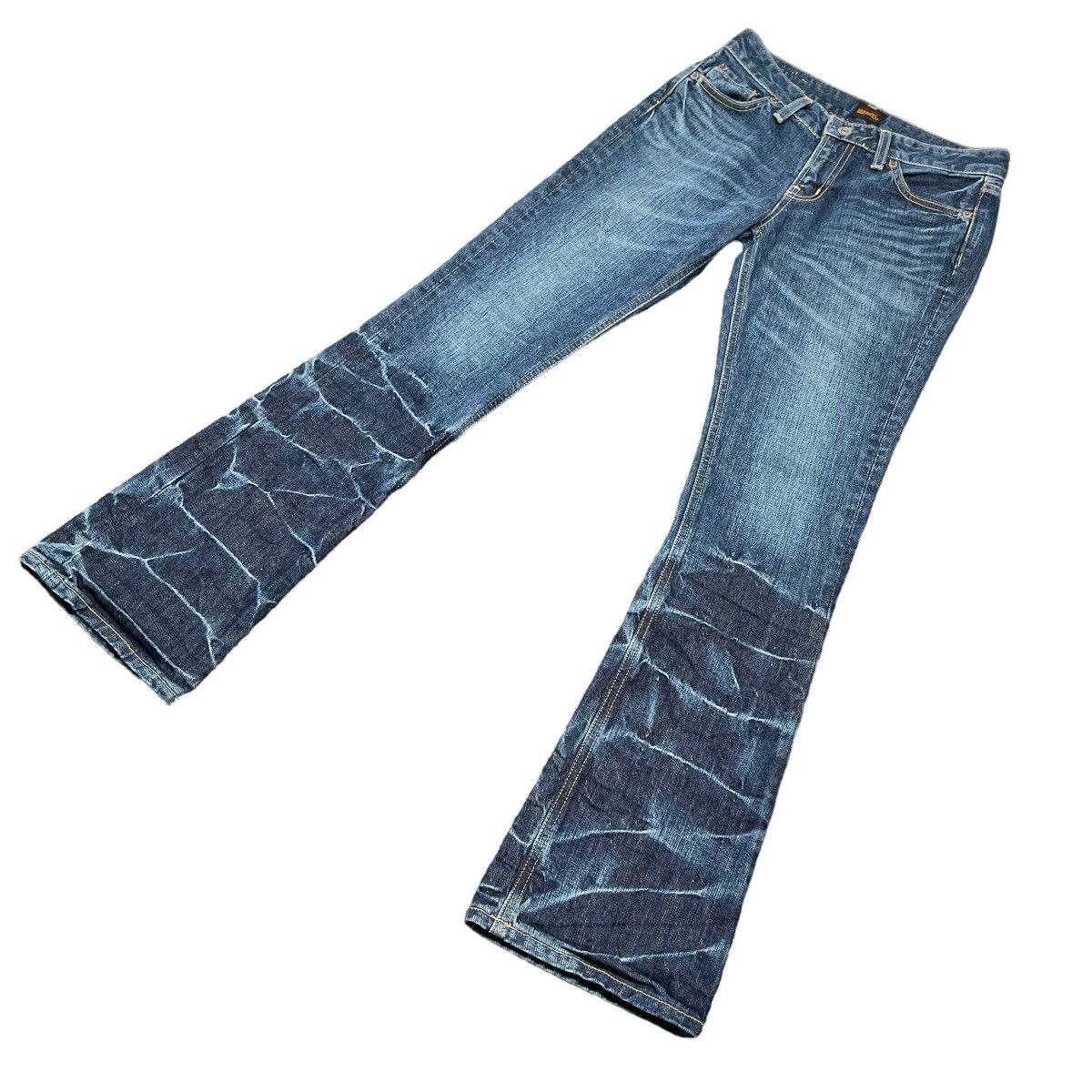 Hysteric Glamour × If Six Was Nine × Tornado Mart Flare Jeans Brappers Punk Snake Washed Denim Size 27" / US 4 / IT 40 - 3 Thumbnail