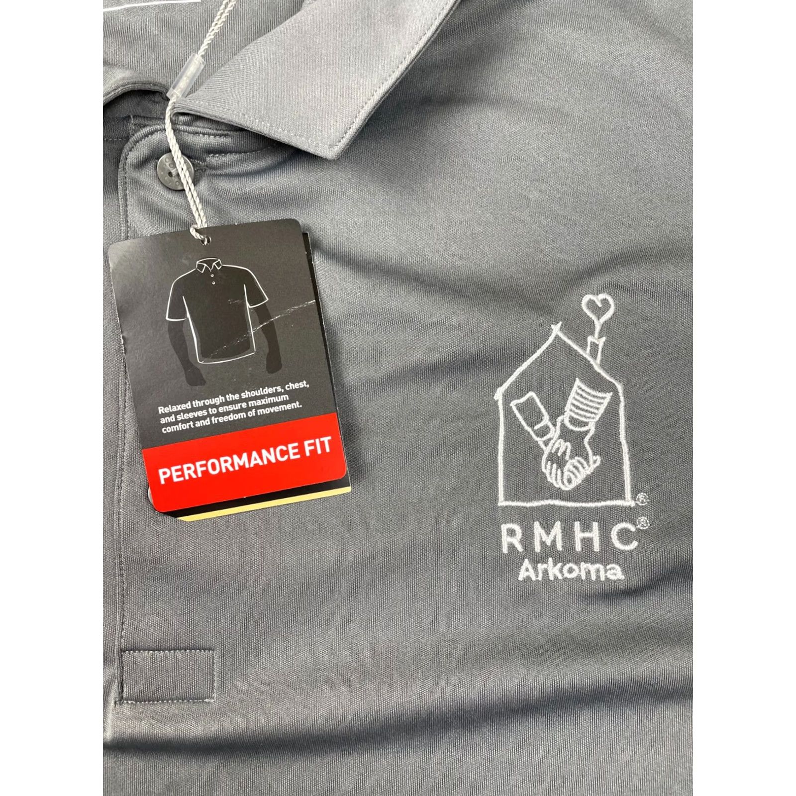 Puma PUMA Golf Polo Shirt Mens L Drycell Relaxed Performance Fit Gray Solid Logo Short Sleeve Collared Button Chest 48 in NWT Size US L / EU 52-54 / 3 - 5 Thumbnail
