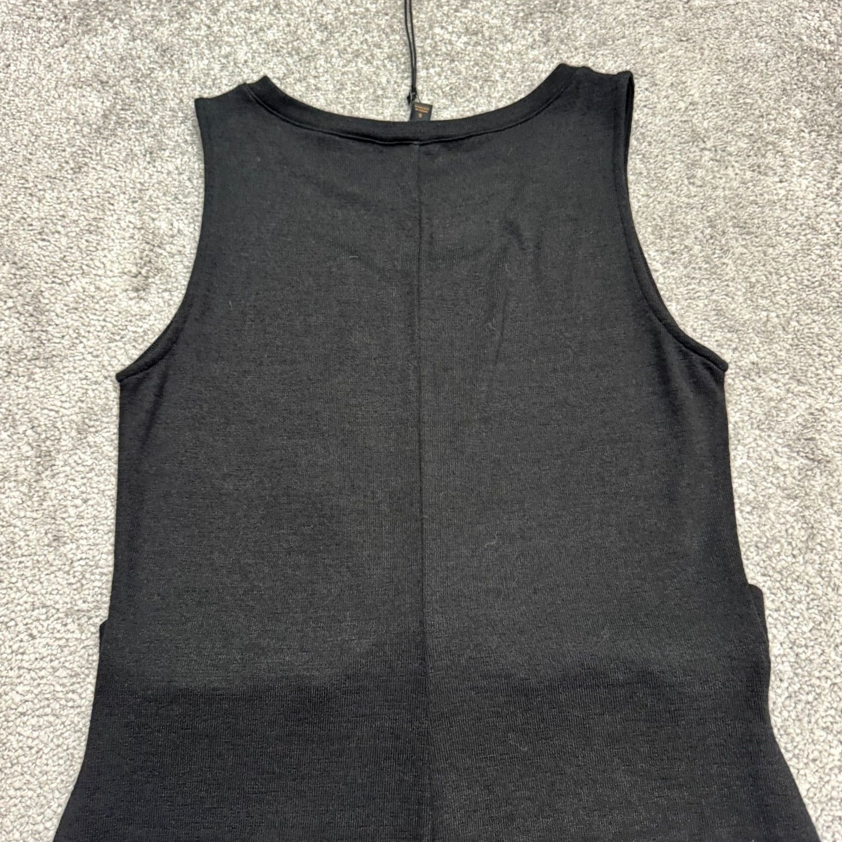 Vintage VINTAGE? (No) Goldray Dress Twisted Front Knit Midi Sheath Black Sleeveless NWT Womens Small, 1990s? Size S / US 4 / IT 40 - 4 Thumbnail