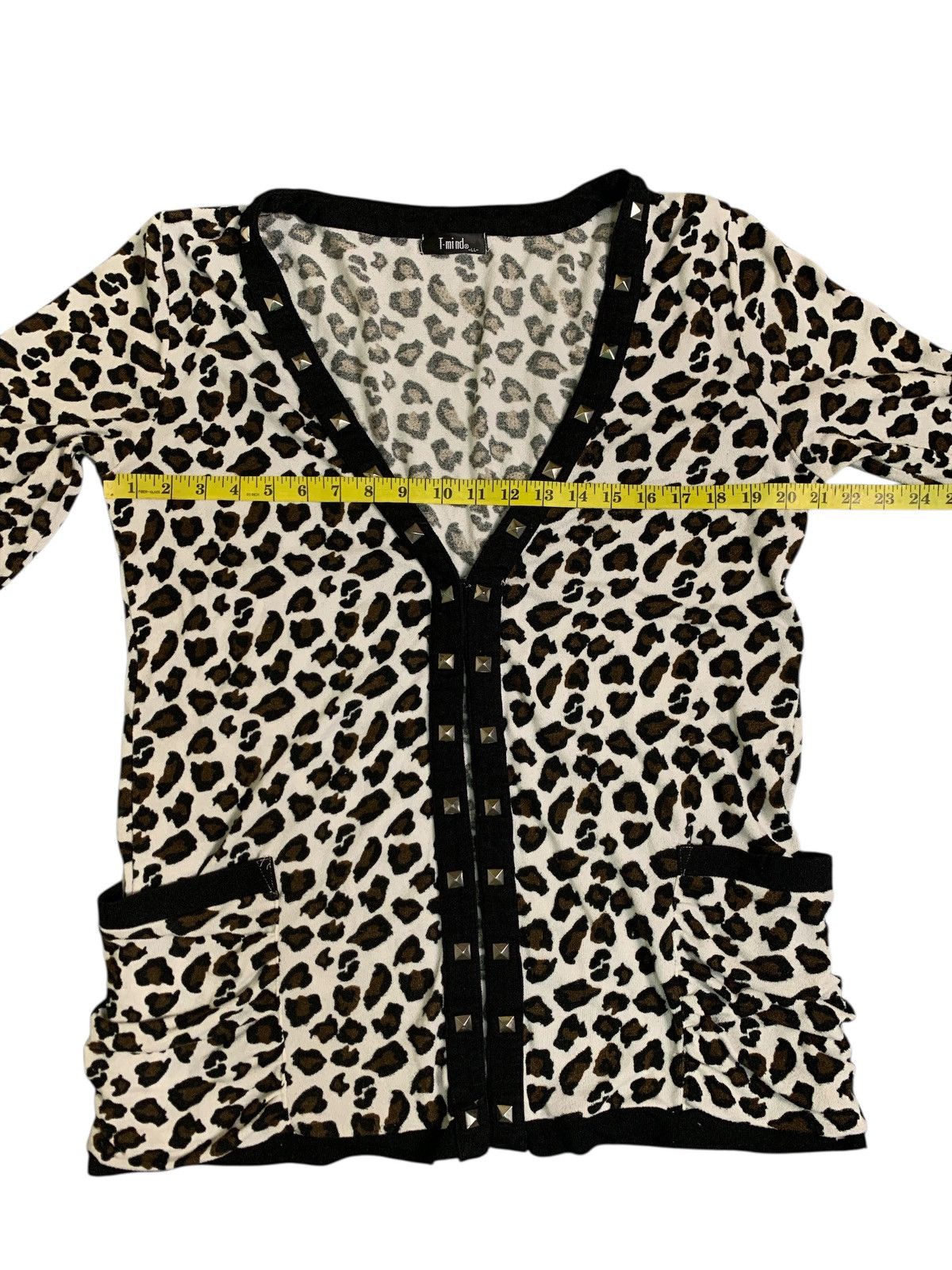 Japanese Brand Rare Design T-Mind Leopard Cardigans Size L / US 10 / IT 46 - 6 Thumbnail