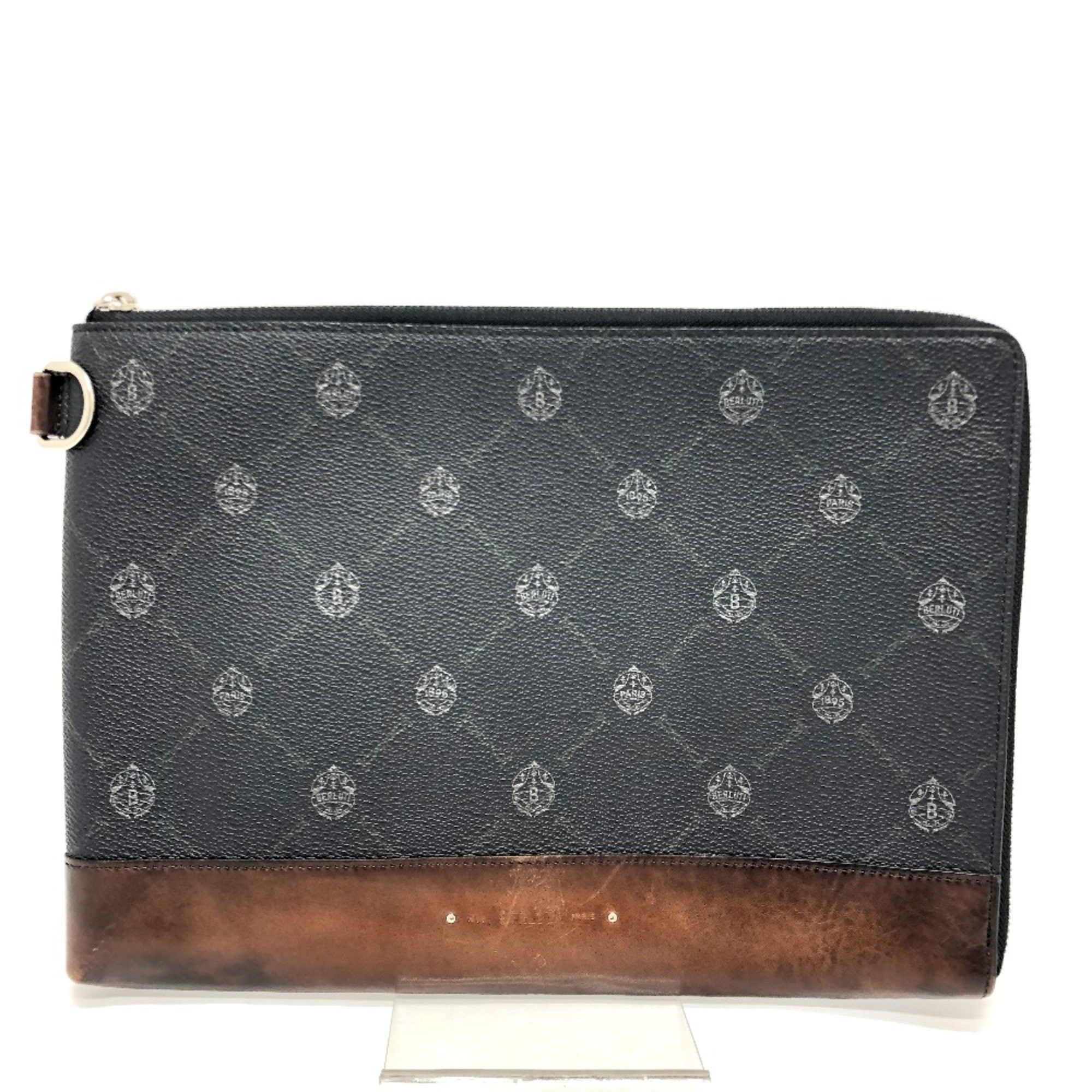 Berluti Berlutti E1129 Signature bag logo Clutch bag Black Size ONE SIZE - 1 Thumbnail