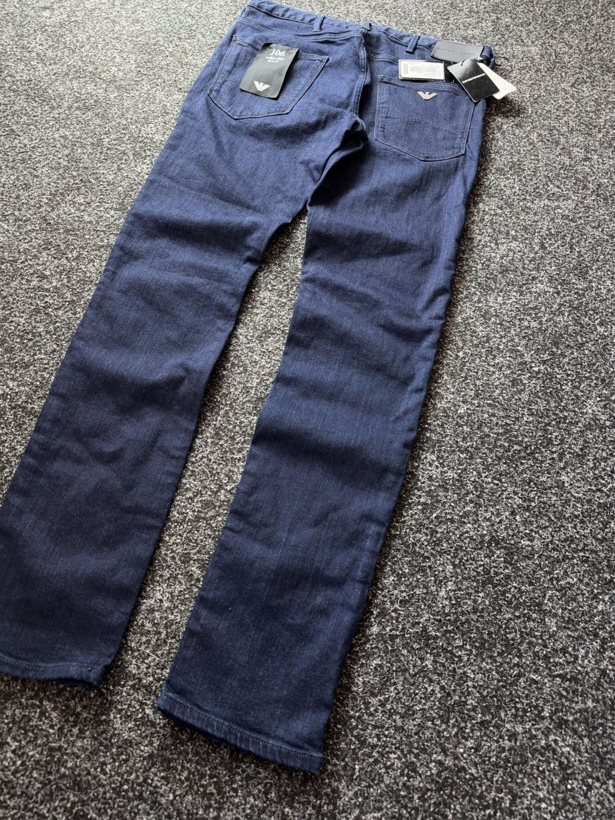 Emporio Armani NWT 00s Luxury Emporio Armani J06 Slim Fit Jeans Dark Blue Size US 30 / EU 46 - 11 Thumbnail