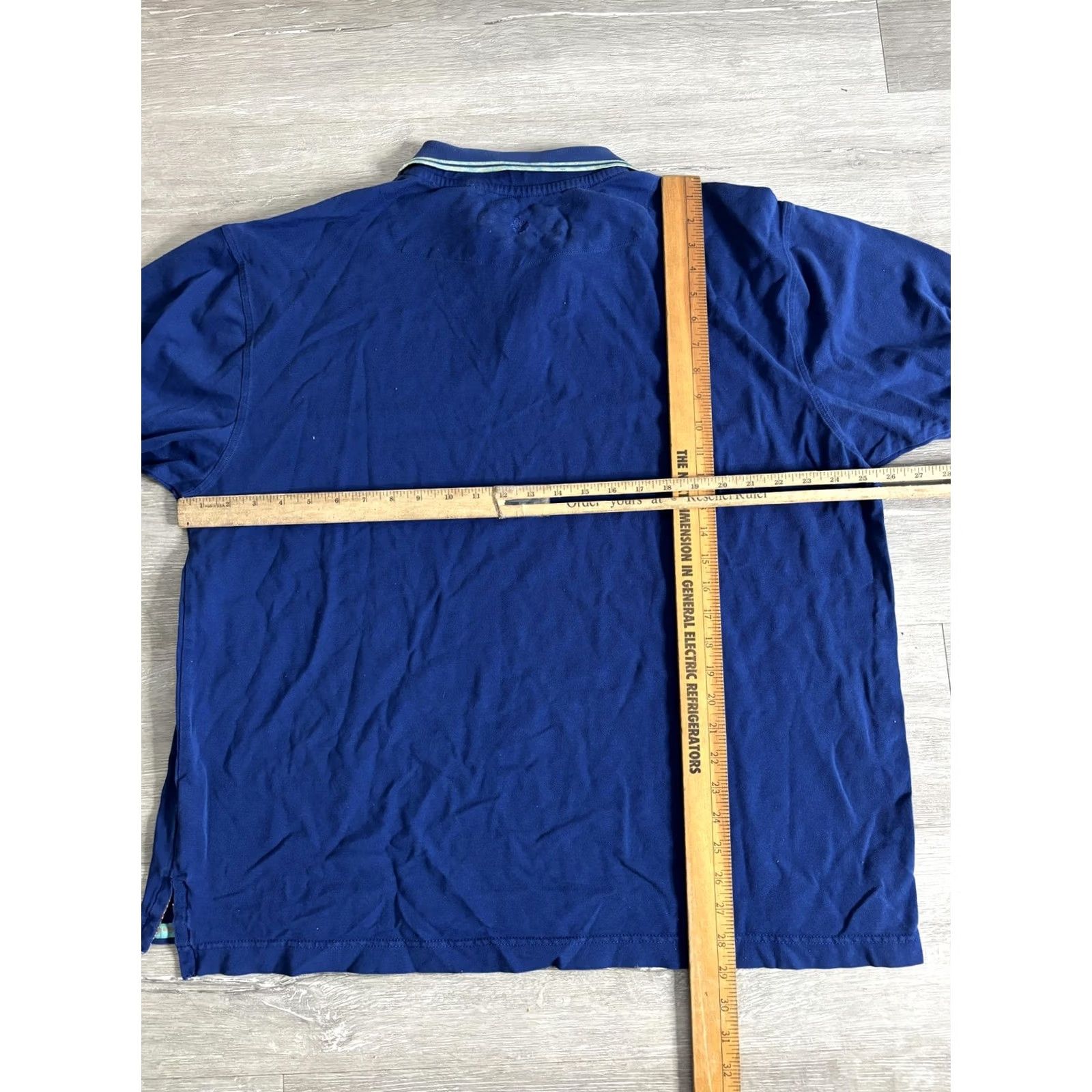 Robert Graham Robert Graham Polo Shirt Mens Big 2X Blue Knit Casual Golf Contrast Collar Size US XXL / EU 58 / 5 - 5 Thumbnail