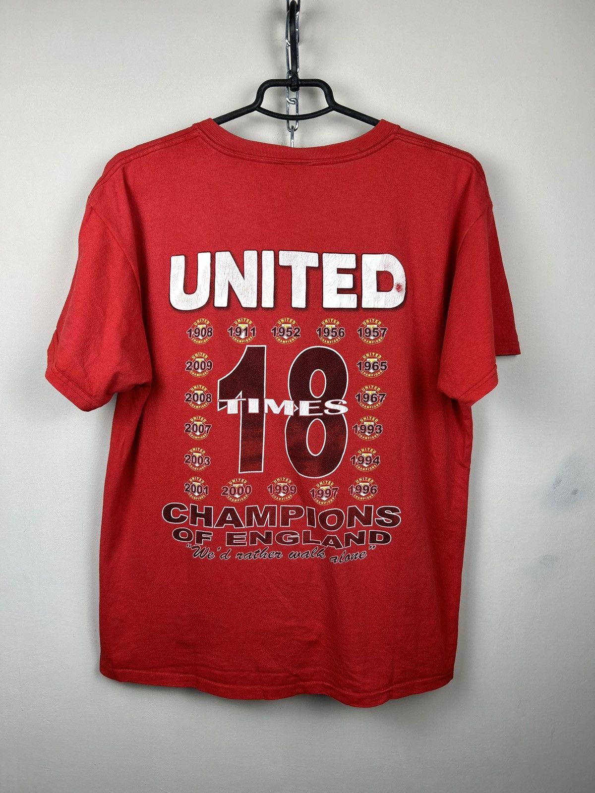 Vintage Vintage 00s Manchester United Champions of England 2009 Tee Size US L / EU 52-54 / 3 - 11 Thumbnail