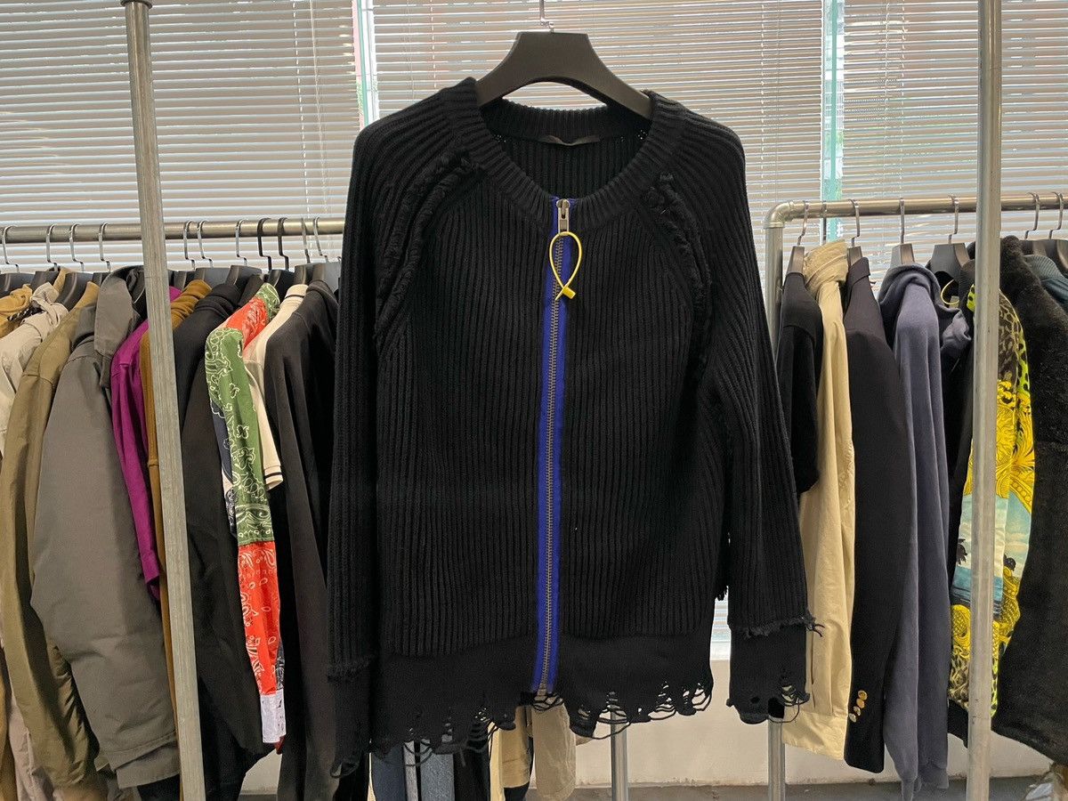 Haider Ackermann Haider Ackermann SS17 Distressed Zipper Sweater Size US XS / EU 42 / 0 - 5 Thumbnail