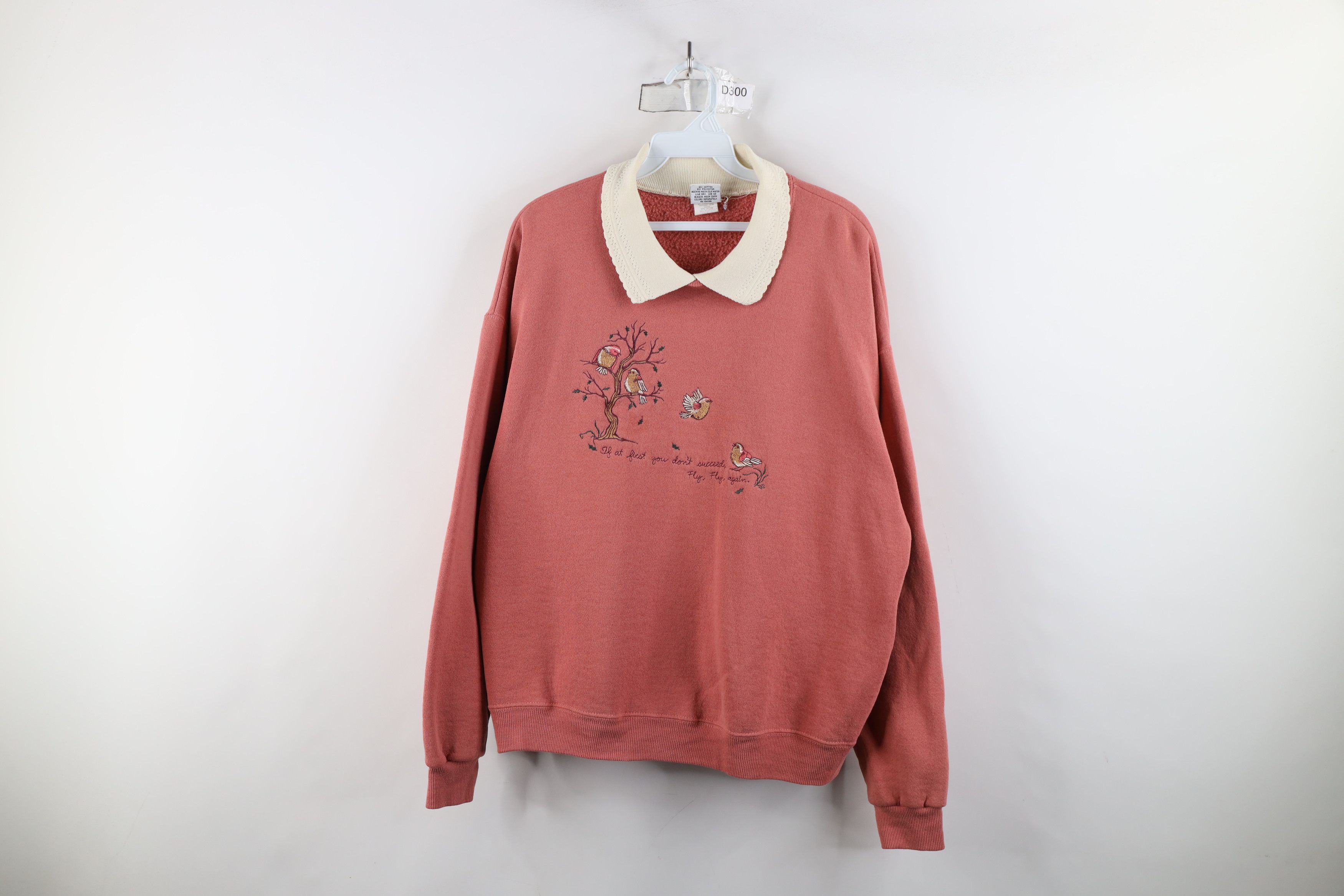 Vintage Vintage 90s Streetwear Nature Bird Collared Sweatshirt USA Size L / US 10 / IT 46 - 1 Thumbnail