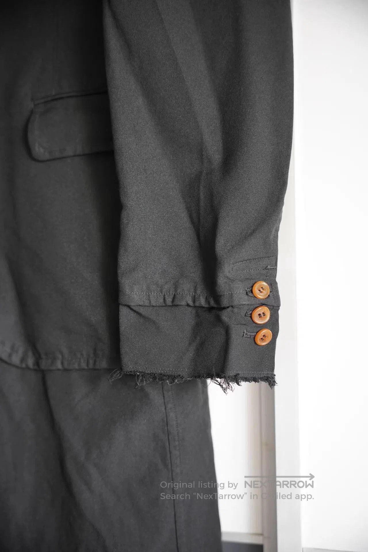 Comme des Garcons Long Black Coat with Button Closure. Size US S / EU 44-46 / 1 - 5 Thumbnail