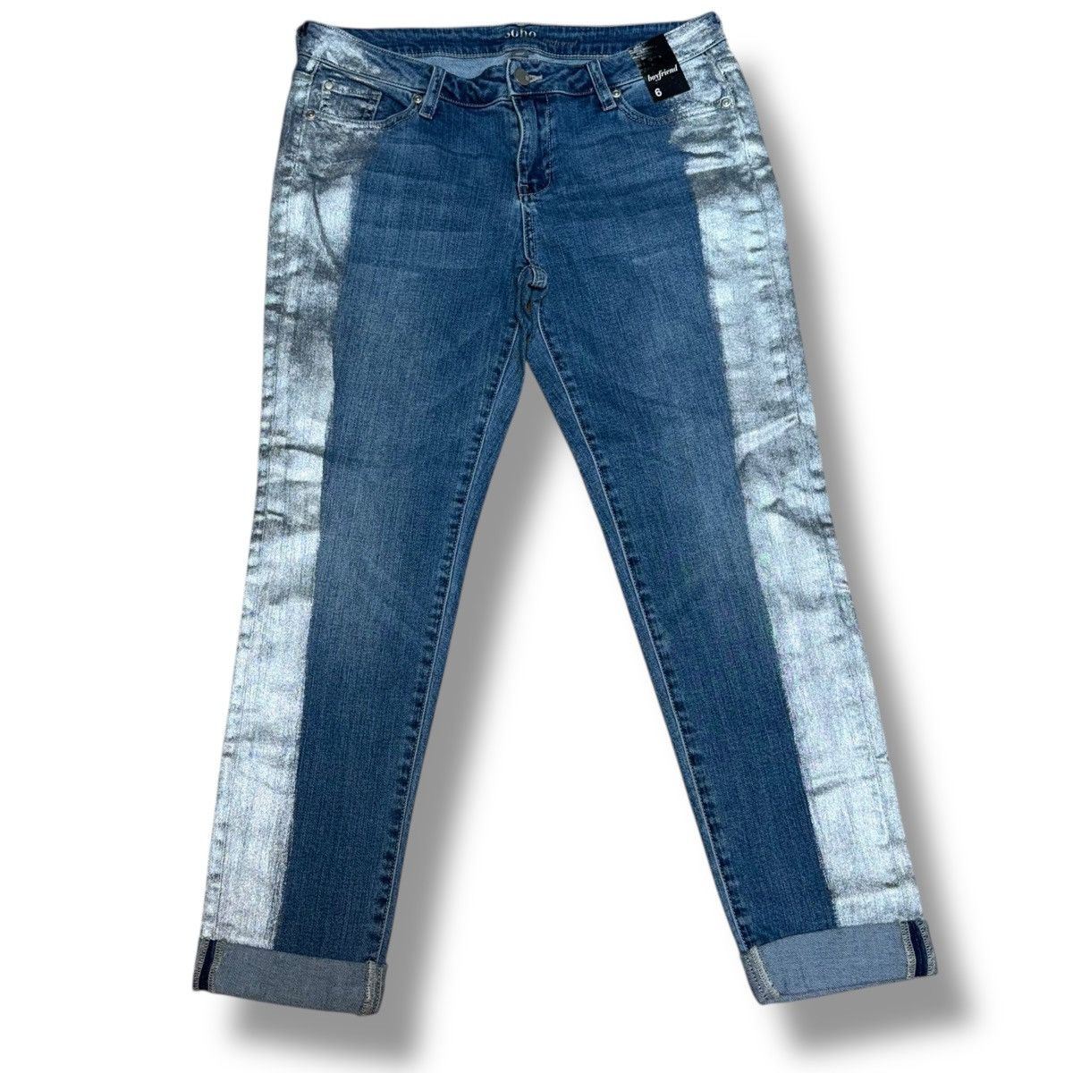 Other SOHO metallic silver painted sides Boyfriend jeans Size 28" / US 6 / IT 42 - 1 Thumbnail