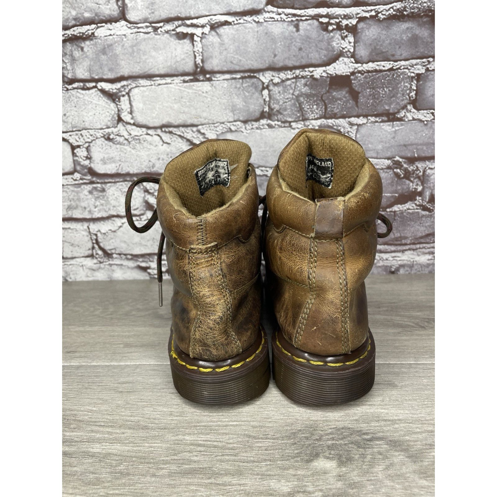 Dr. Martens VTG Dr Doc Martens Brown Leather Lace Up Boots Unisex Sz 4UK Size US 5 / IT 35 - 4 Thumbnail