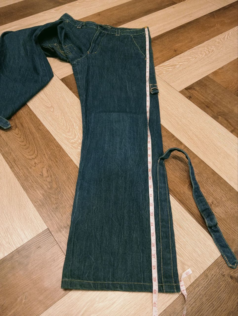 Lad Musician LAD MUSICIAN FLAME BONDAGE DENIM PANTS Size US 32 / EU 48 - 14 Thumbnail