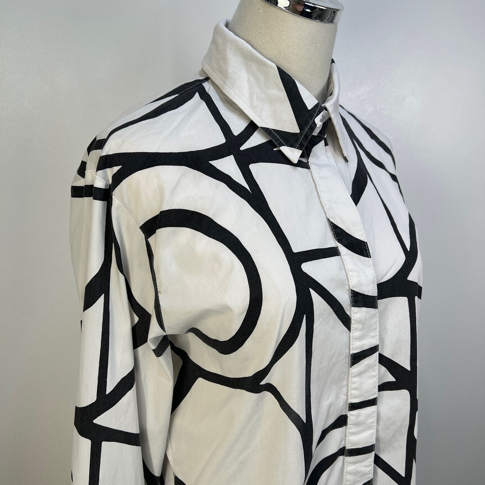 Other Finley Graphic Abstract Shirt Cotton White Black Size M / US 6-8 / IT 42-44 - 3 Thumbnail