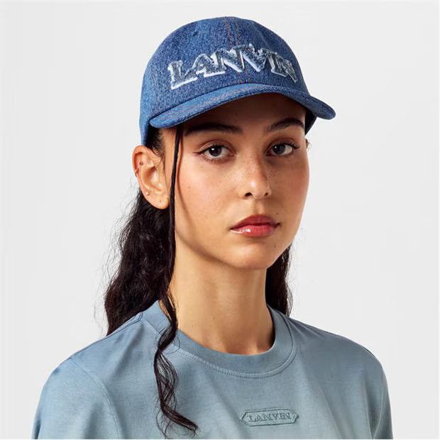 Lanvin o1g2r1mq1024 Size: 60 / Denim Cap in Blue Size ONE SIZE - 4 Thumbnail