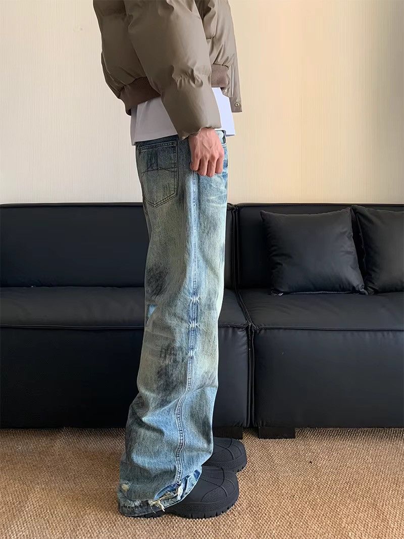 Designer × Vintage Streetwear Custom Baggy Straight Washed Y2k Retro Jeans Size US 32 / EU 48 - 3 Thumbnail
