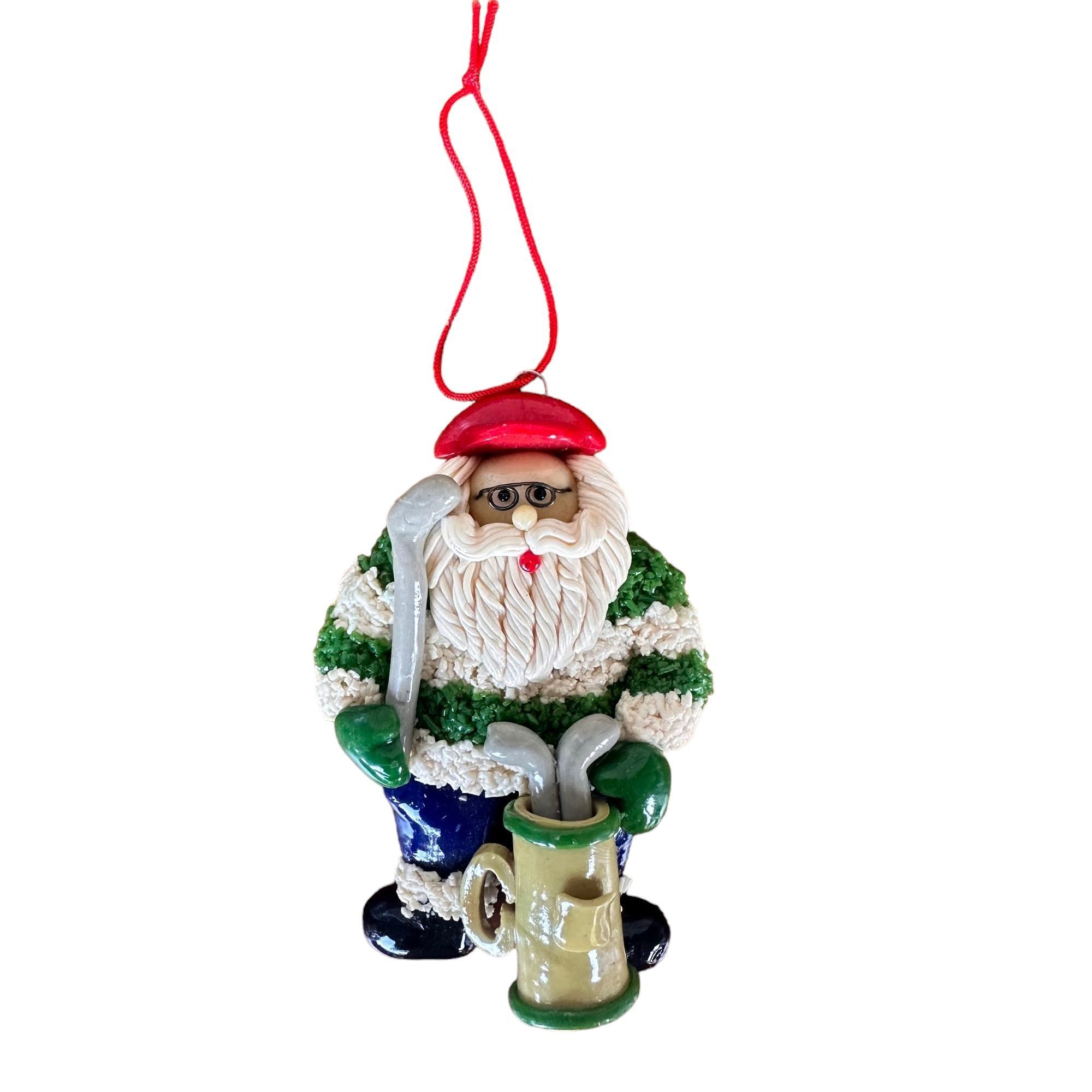 Handmade × Vintage Vintage Handmade Golfer Santa Ornament Christmas Fathers Day Size ONE SIZE - 7 Thumbnail