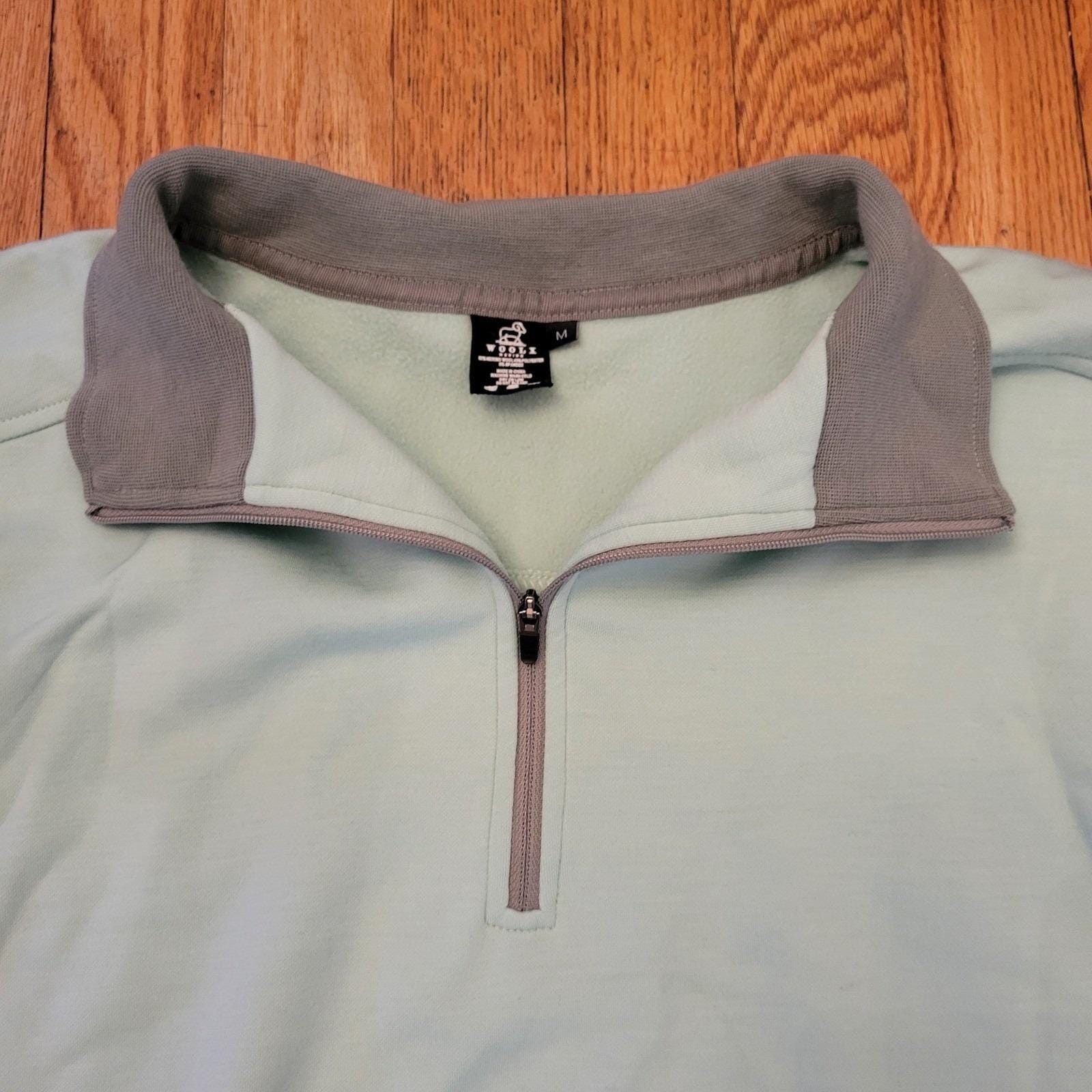 Other WOOLX Merino Wool Quarter Zip Sweatshirt Mint Green M CHLOE Size M / US 6-8 / IT 42-44 - 7 Thumbnail